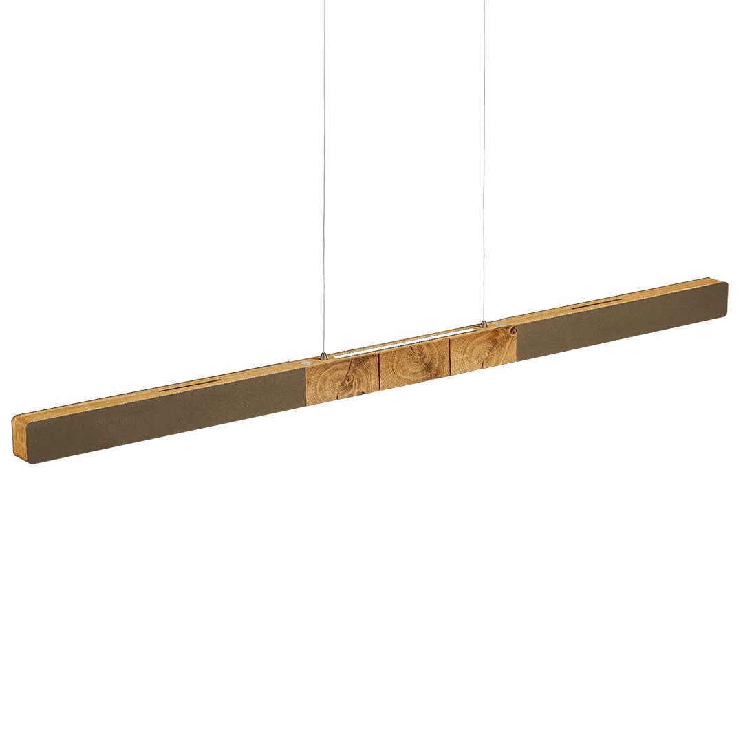 HerzBlut LED-Hängeleuchte Lana del bronco, Alu LED-Leiste Acryl satiniert
