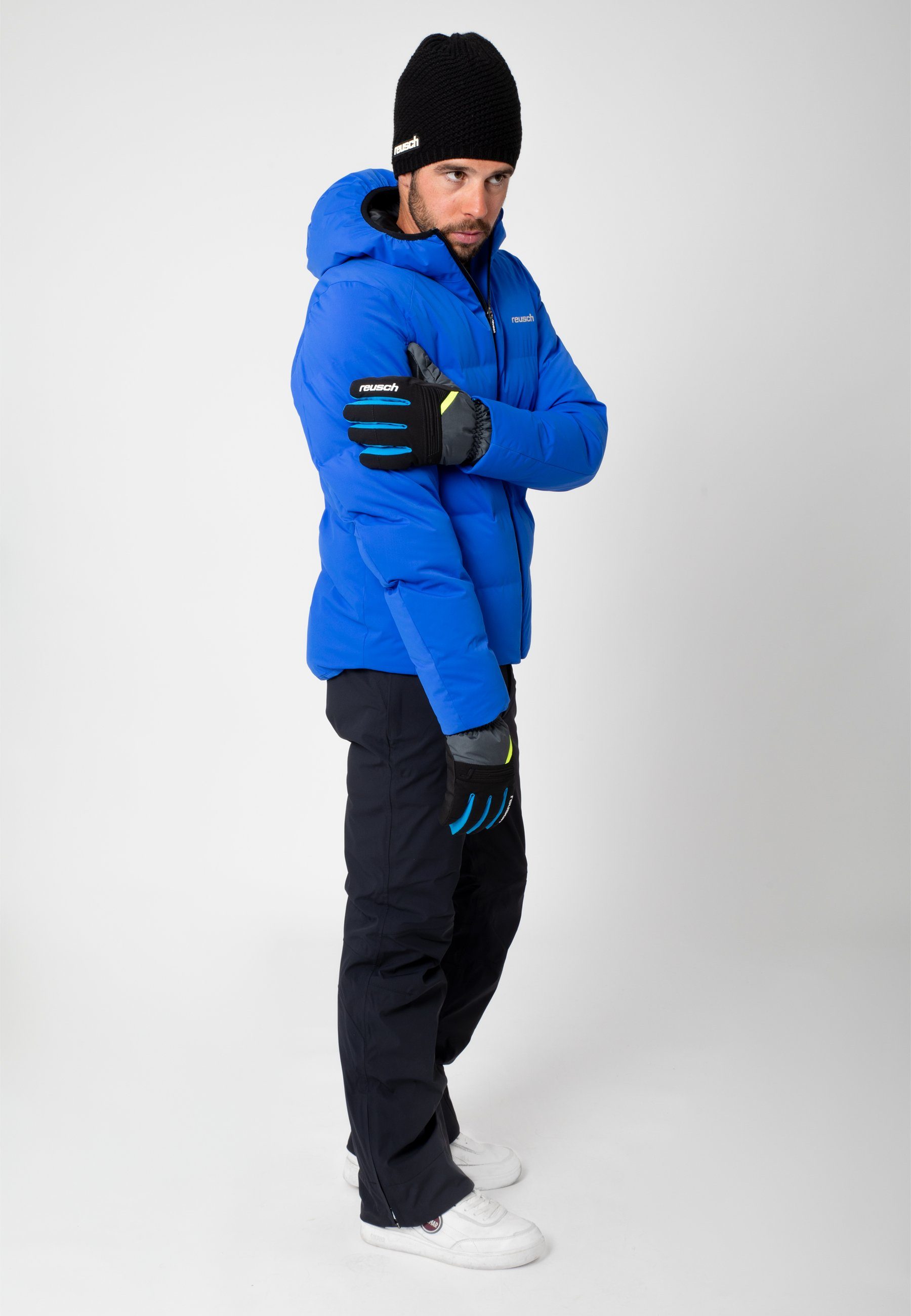 Reusch Skihandschuhe Baldo R-TEX XT warm und wasserdicht grau-gelb