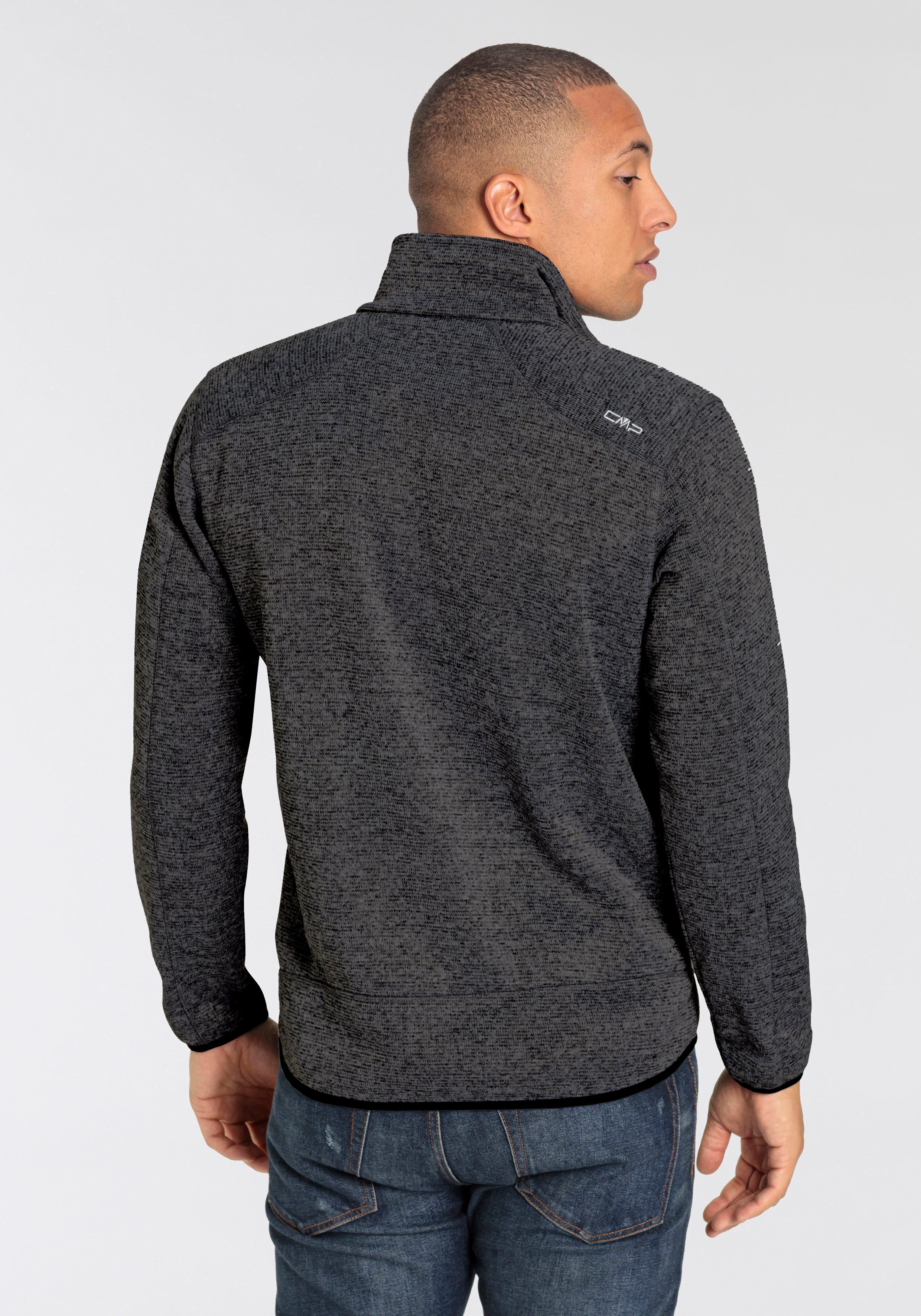 CMP Strickfleecejacke MAN JACKET FIX HOOD (1-St) atmungsaktiv, wärmend, mit günstig online kaufen