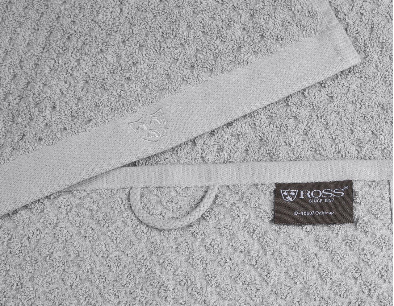 ROSS Waschhandschuh Harmony 6 Baumwolle 100 % kiesel (6-tlg., Waschhandschuhe)