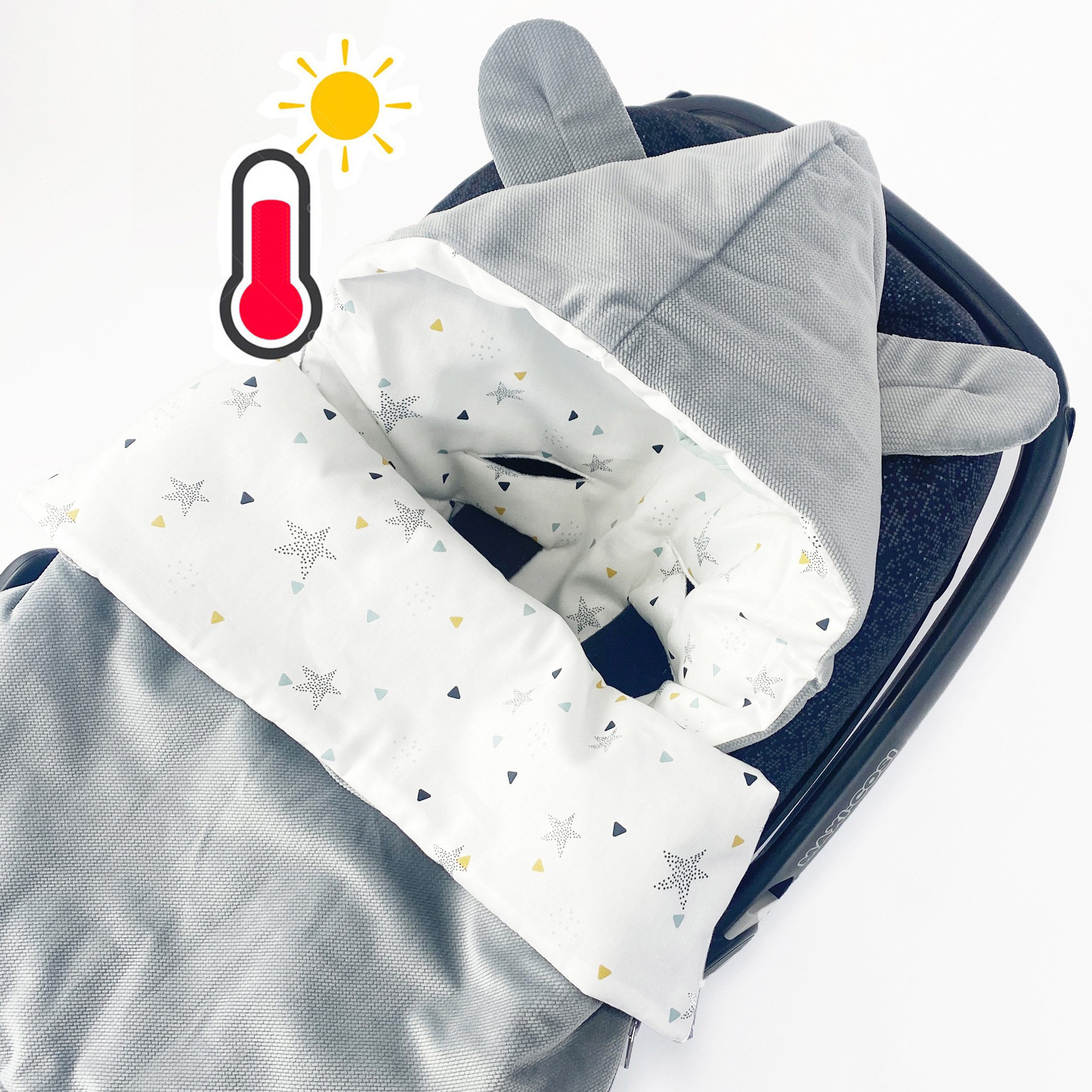 Einschlagdecke Baby Fußsack Schlafsack für Babyschale Übergang Herbst leich günstig online kaufen