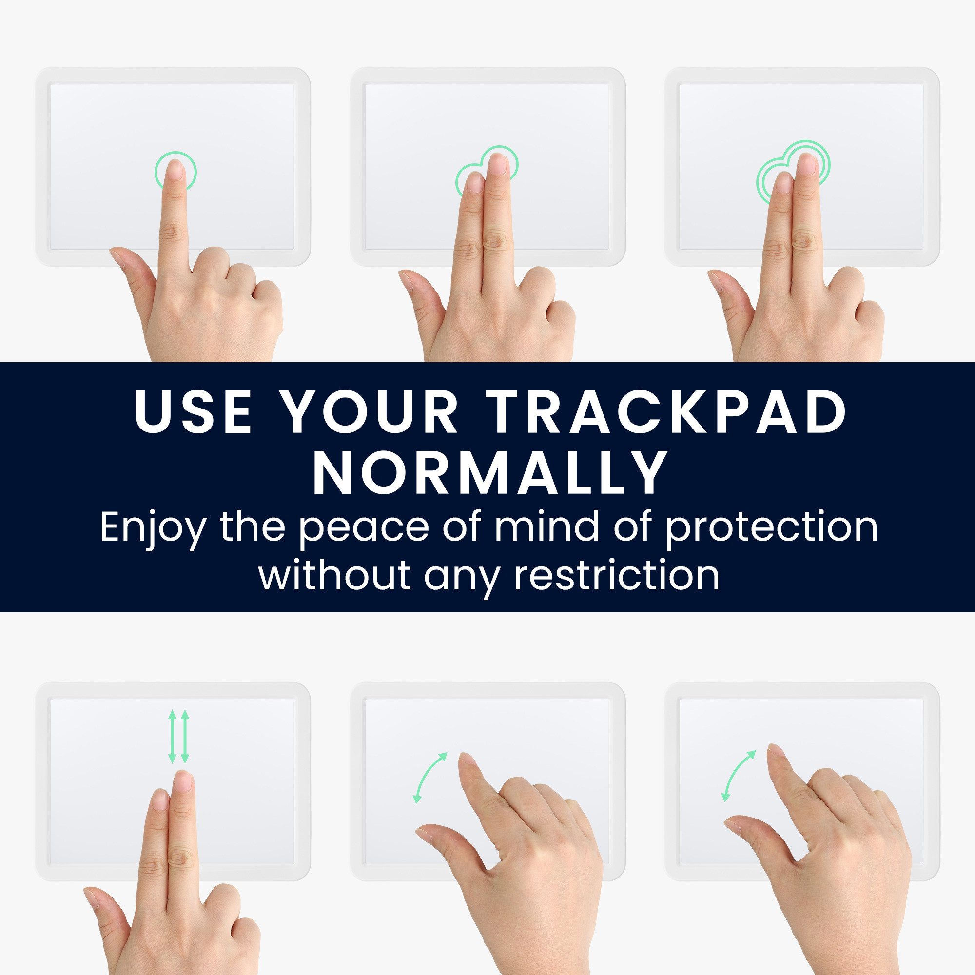 kwmobile Tastaturhalterung Hülle für Apple Magic Trackpad Silikon Bumper, (1-tlg., Silikonhülle - Schutzhülle Case in Weiß)