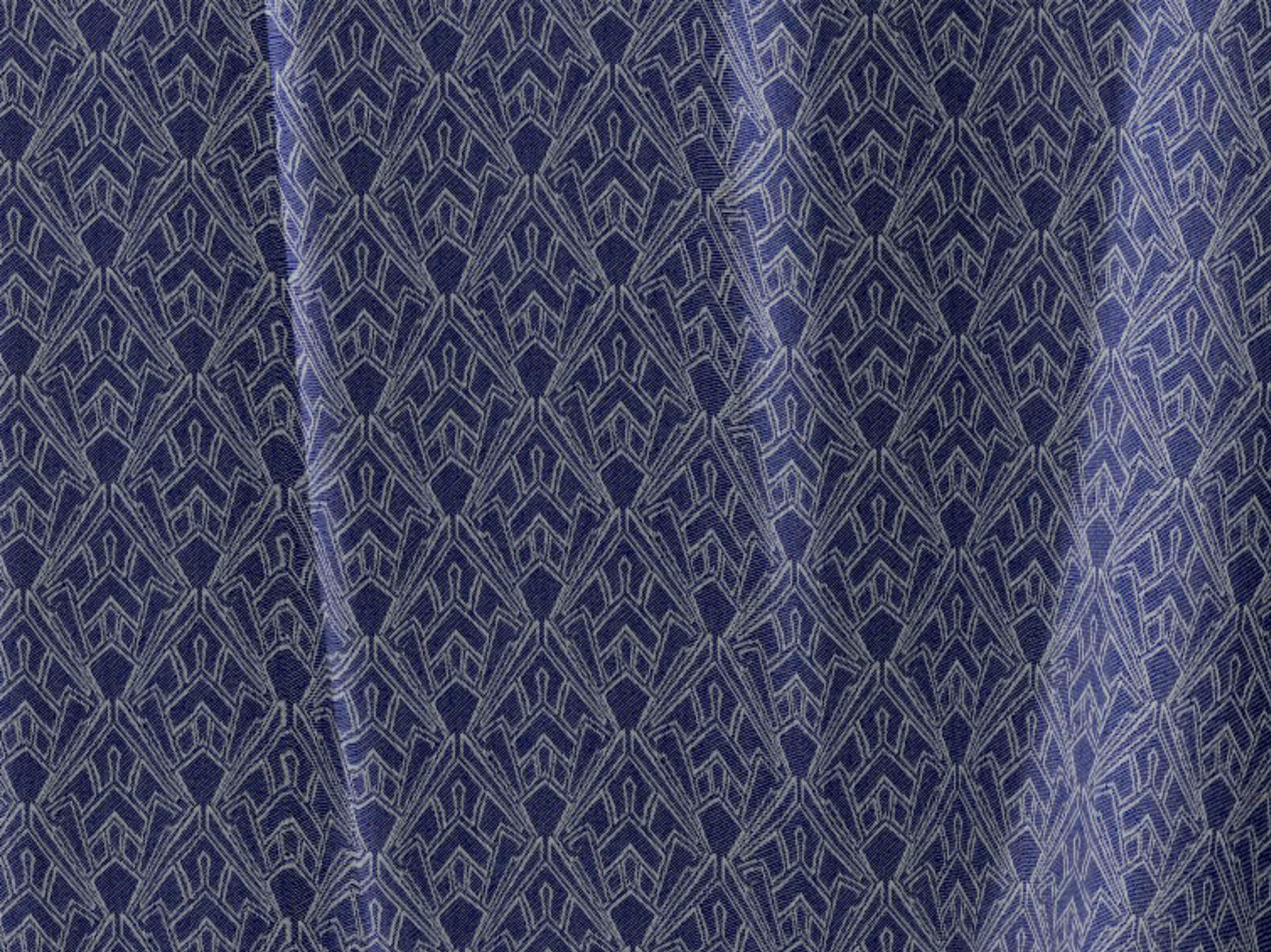 Adam, blickdicht, Vorhang royalblau Jacquard, (1 St), Cactus, Urban nachhaltig Kräuselband