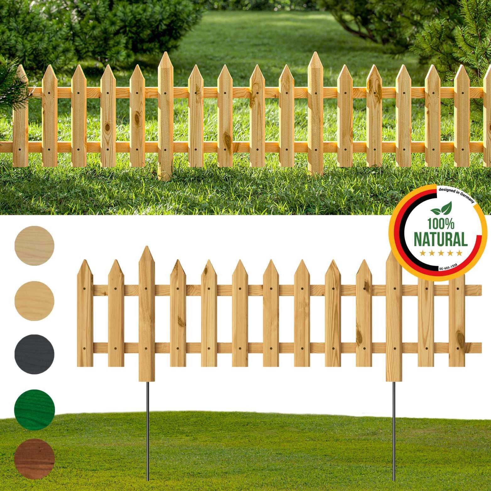 Floranica Staketenzaun Vorgartenzaun Steckzaun Gartenzaun Zierzaun günstig online kaufen