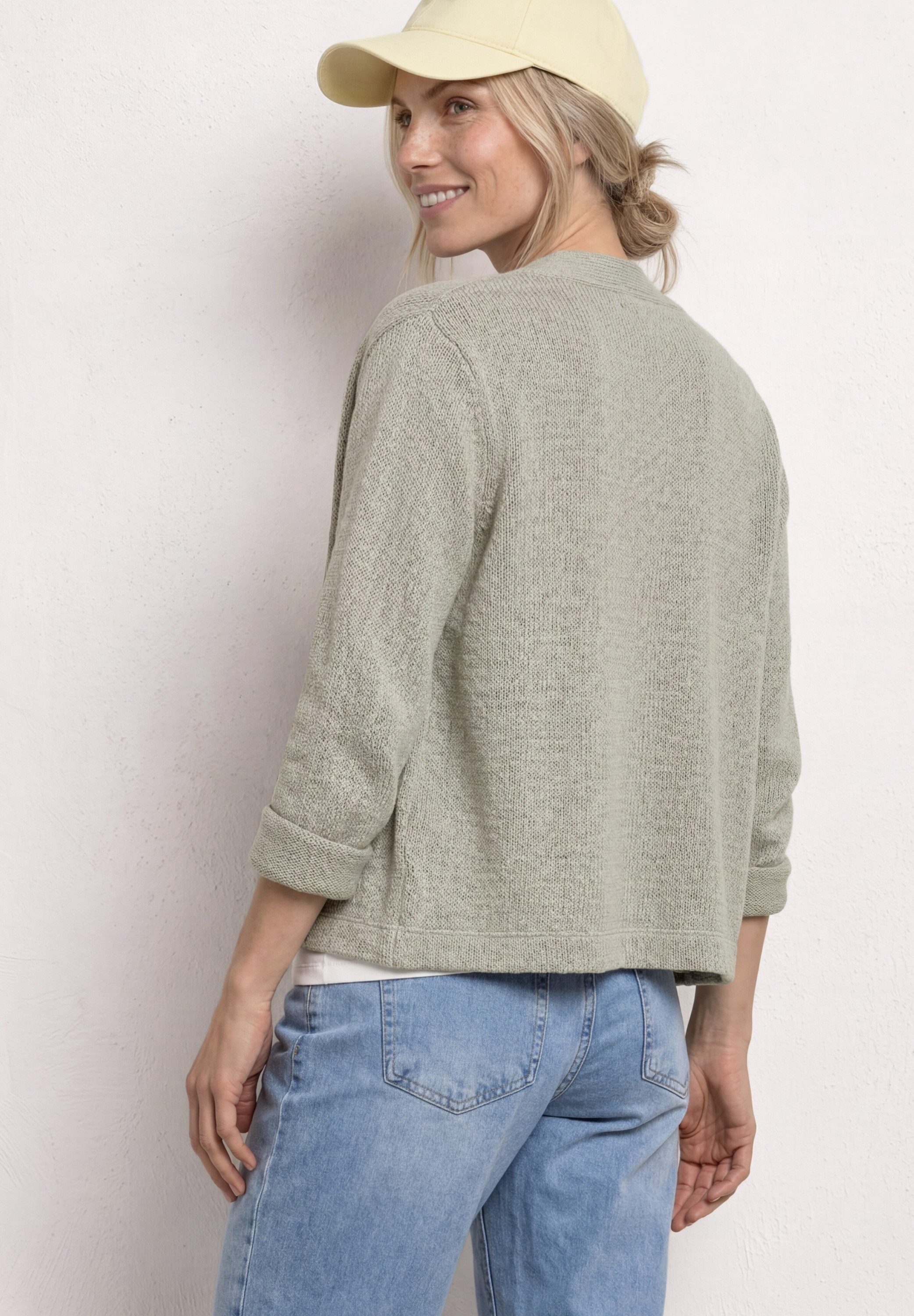 STREET ONE Cardigan aus elastischem Materialmix