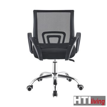 HTI-Living Schreibtischstuhl Schreibtischstuhl Georg Schwarz (Stück, 1 St), höhenverstellbarer Drehstuhl Lordosenstütze für ergonomisches Sitzen