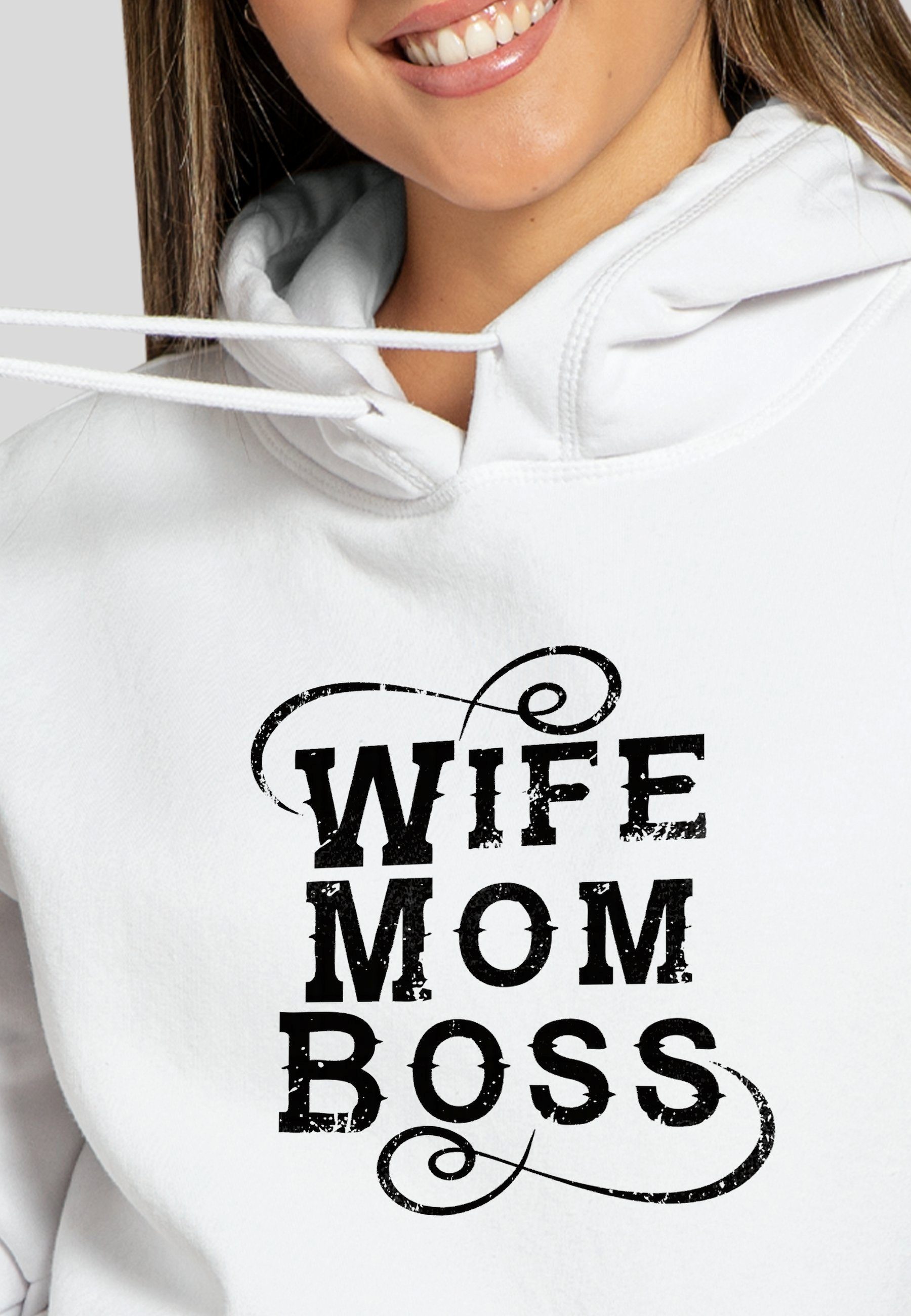 mamino Fashion Hoodie Wife Mom Boss