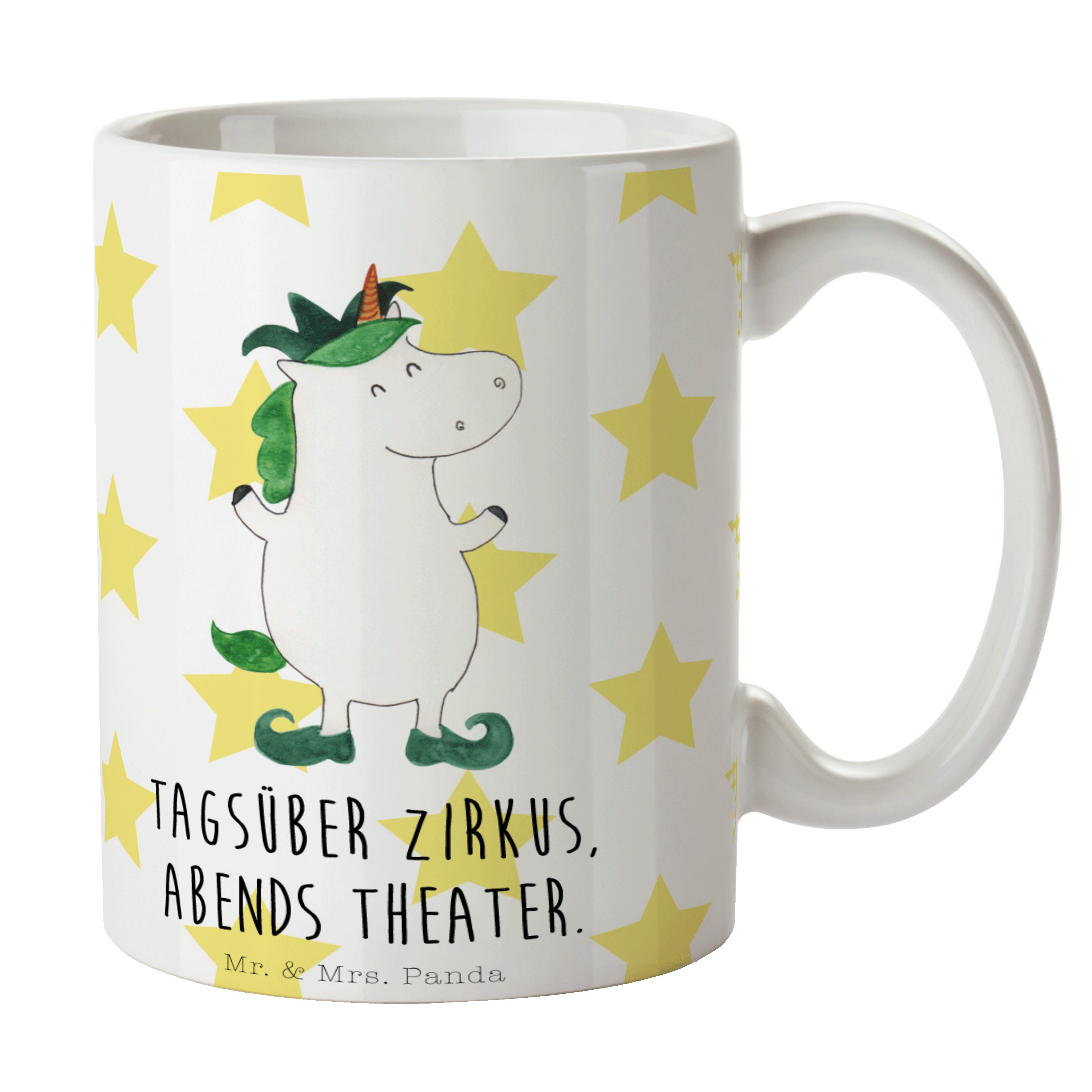 Mr. & Mrs. Panda Tasse Einhorn Joker - Weiß - Geschenk, Tasse, Unicorn, Porzellantasse, Pega, Keramik | Tassen