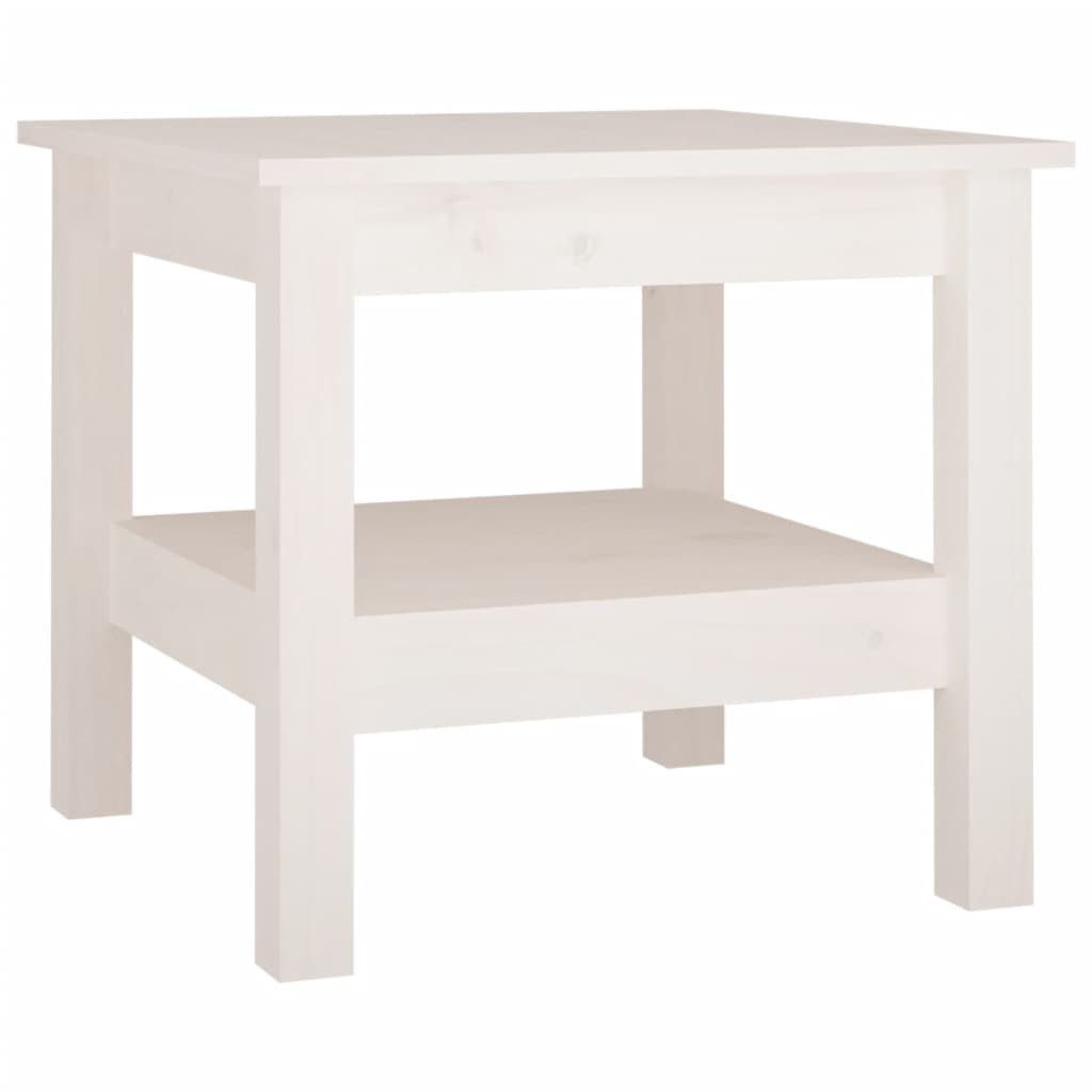 furnicato Couchtisch Weiß 45x45x40 cm Massivholz günstig online kaufen