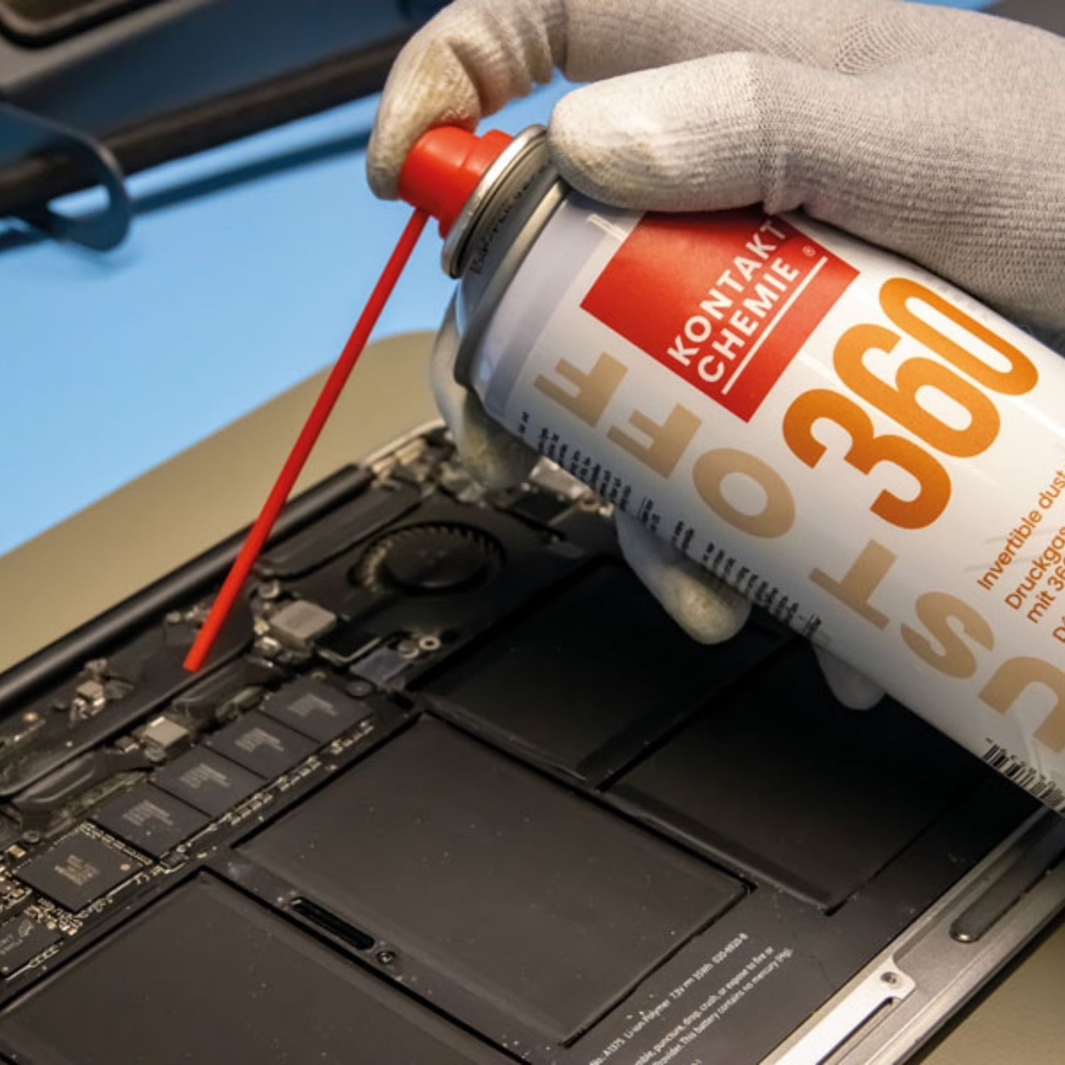 KONTAKT CHEMIE 6 Stück Druckgas-Reiniger, DRUCKLUFT 360, je 200ml Druckluftreiniger