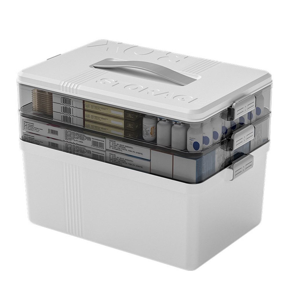 NUODWELL Aufbewahrungsbox 3-Stöckige Medikamenten, Große Kapazität Aufbewah günstig online kaufen