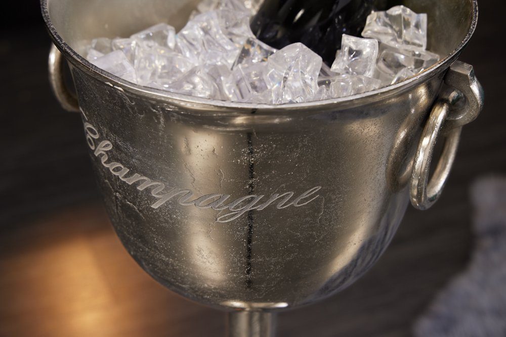 riess-ambiente Sektkühler CHAMPAGNE 80cm antik silber, Küche · Metall · für Flaschen (Wein & Champagner) – Bild 3 von 5