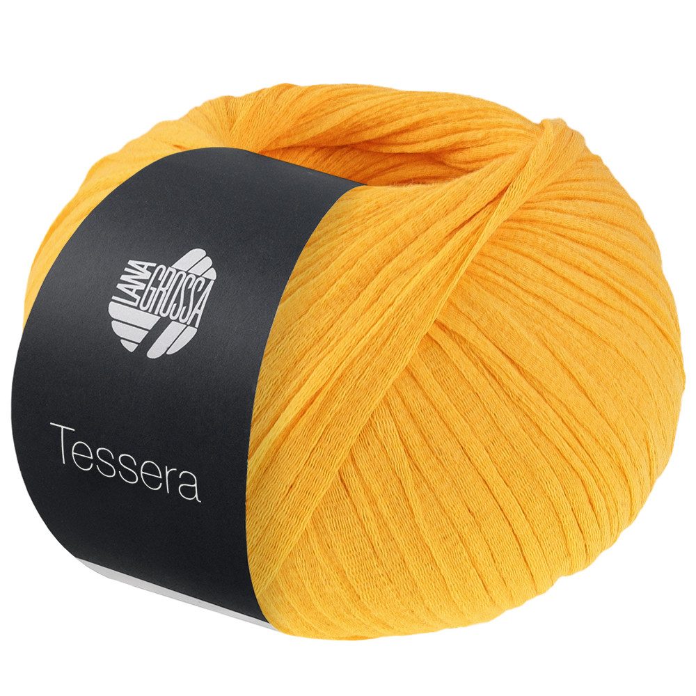 LANA GROSSA TESSERA Häkelwolle, 115 m (Hochwertiges, schmales Baumwoll-Bändchengarn in matter-papierfeiner Optik), 50 g