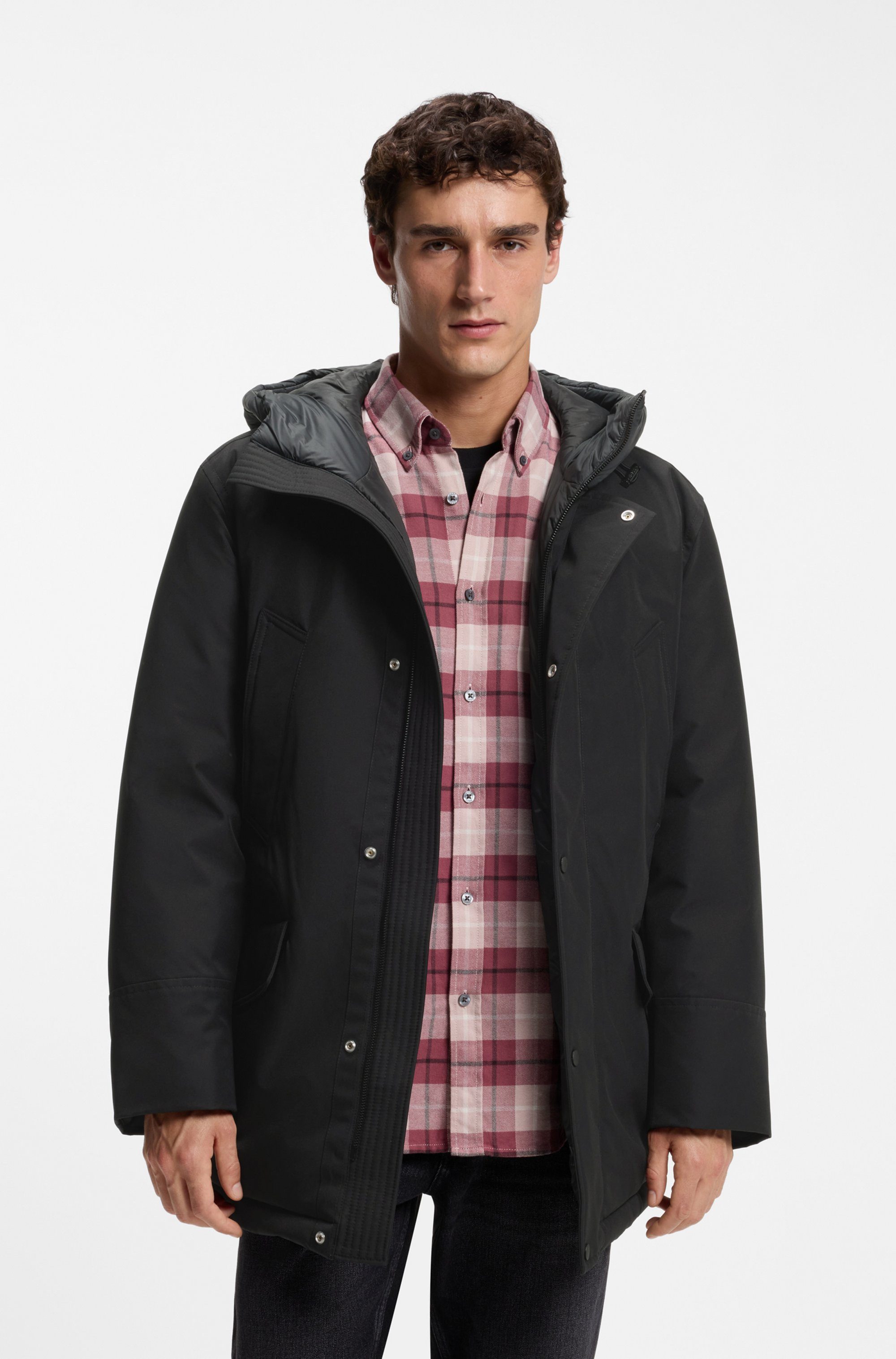 BOSS ORANGE Parka Osiass1 im Relaxed Fit, wasserabweisend