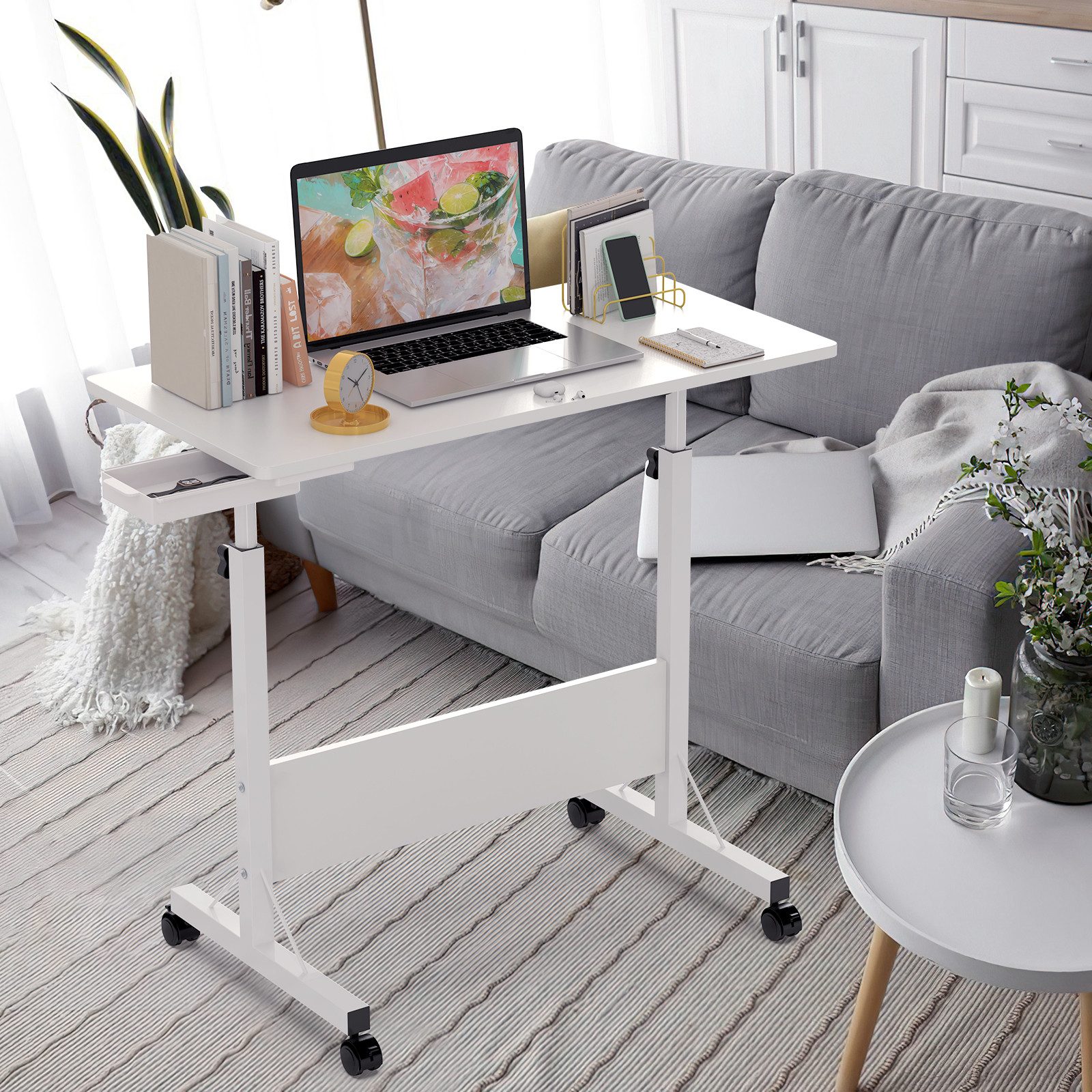 JEOBEST Computertisch Stehpult Höhenverstellbar Schreibtisch, Beistelltisch günstig online kaufen