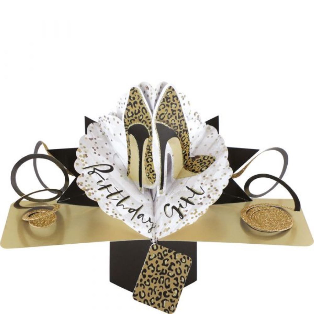 Grußkarten Grußkarte PopUp 'Birthday Girl' Leopard