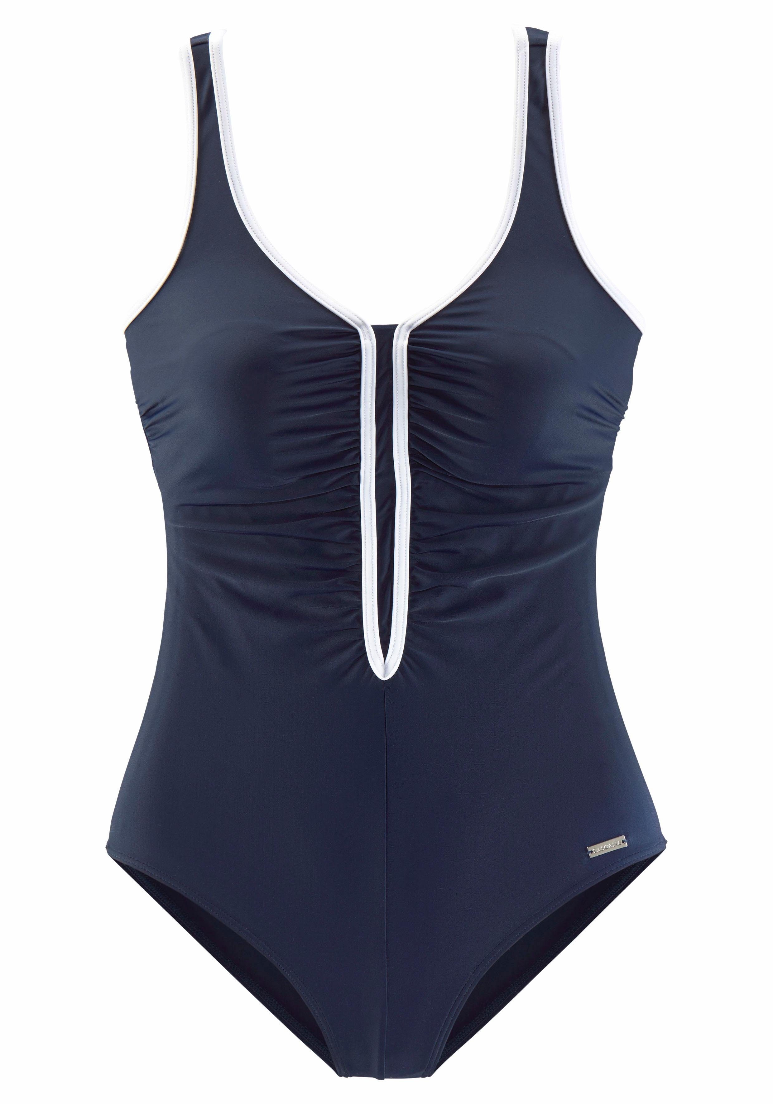 LASCANA Badeanzug mit Kontrastpaspelierung und Shaping-Effekt günstig online kaufen