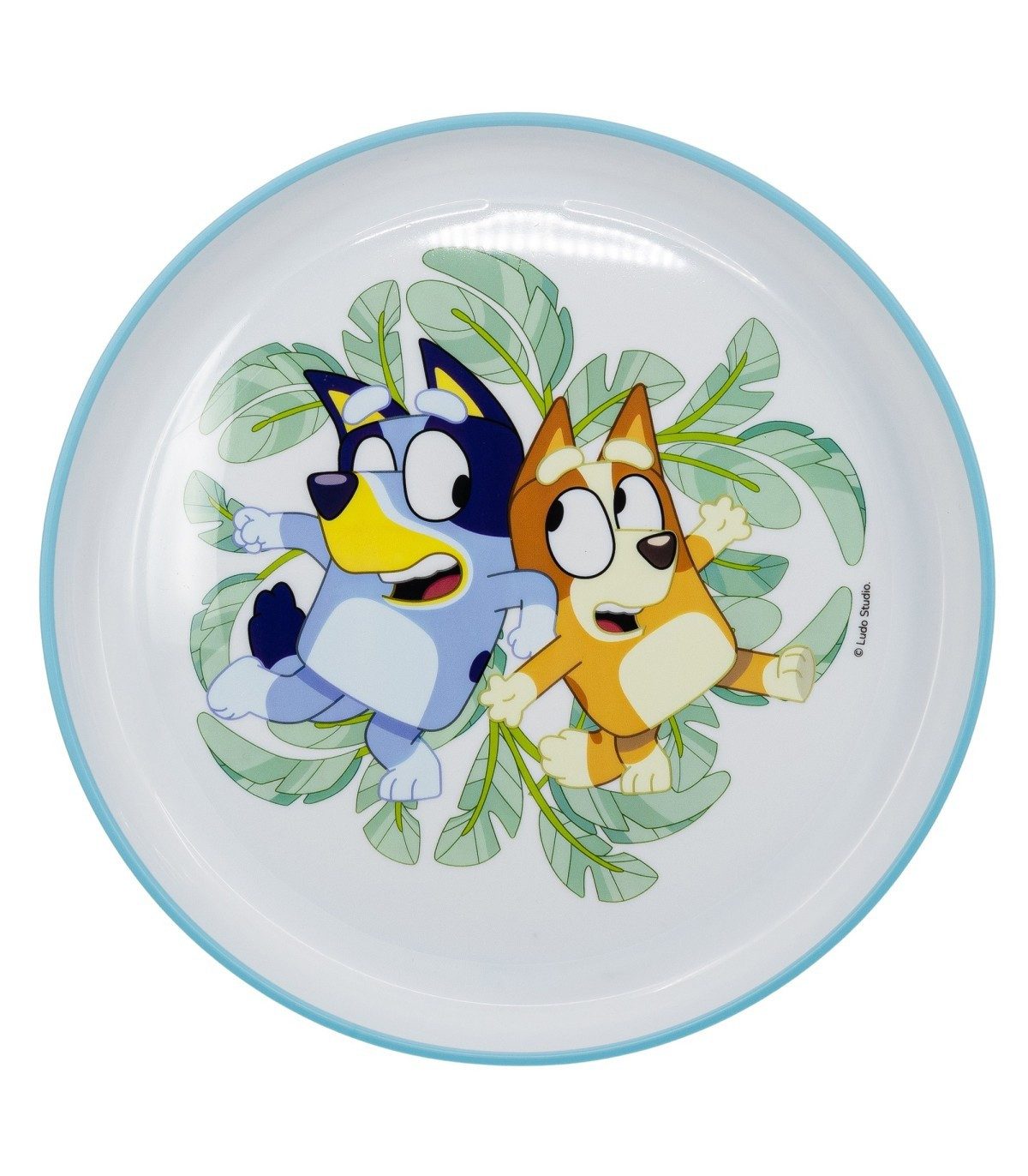 Bluey Platzset Kinder Teller mit Basis Premium Bicolor für Esstisch und Alltag, (Einzelprodukt), Bedruckt