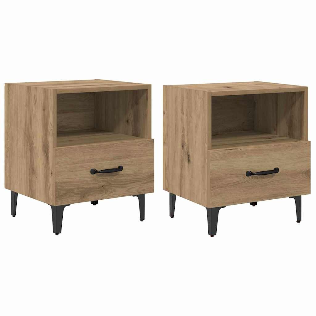 Nachttisch Nachttisch 2 pcs Artisan-Eiche 40 x 35 x 47,5 cm Holzwerkstoff