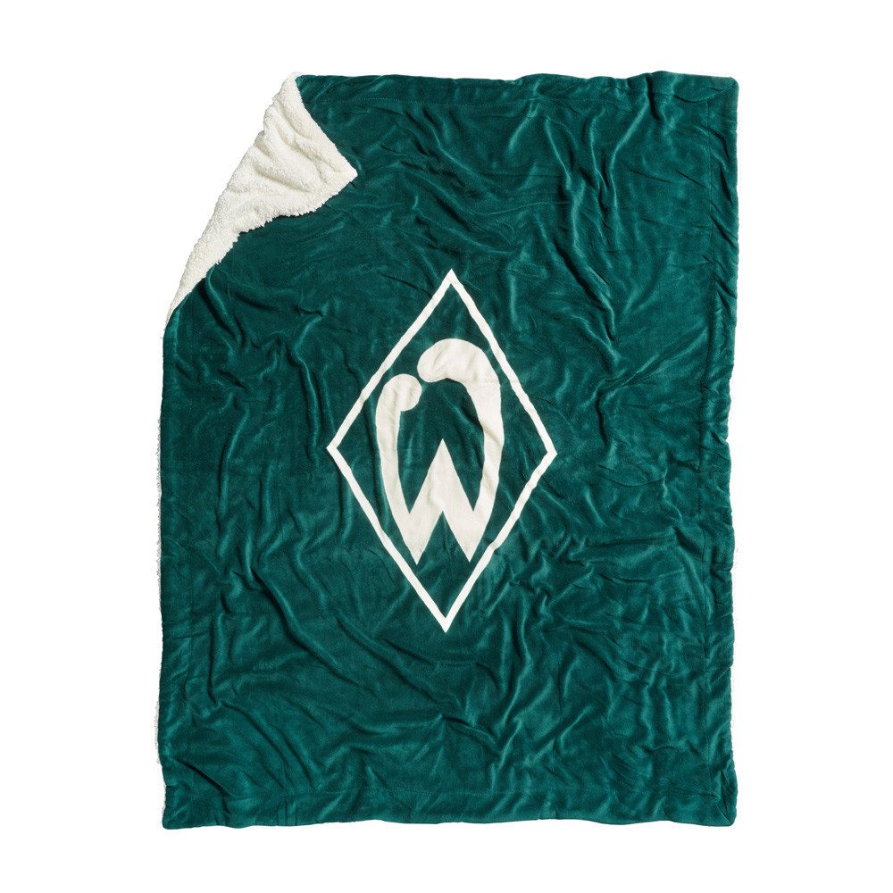 Wohndecke SV Werder Bremen Kuscheldecke Raute dunkelgrün, Werder Bremen