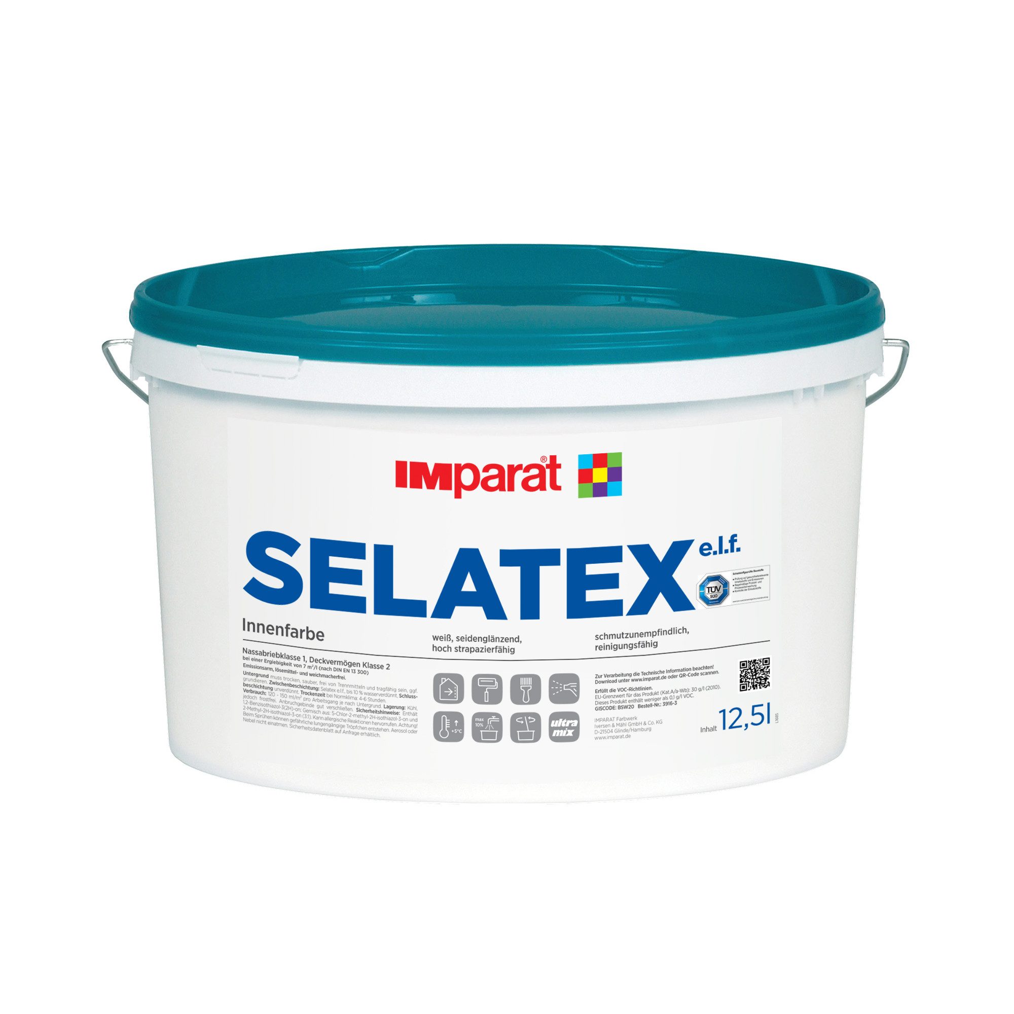 IMparat Farbwerk Iversen & Mähl GmbH & Co. KG Wand- und Deckenfarbe Selatex e.l.f. 5 l weiß
