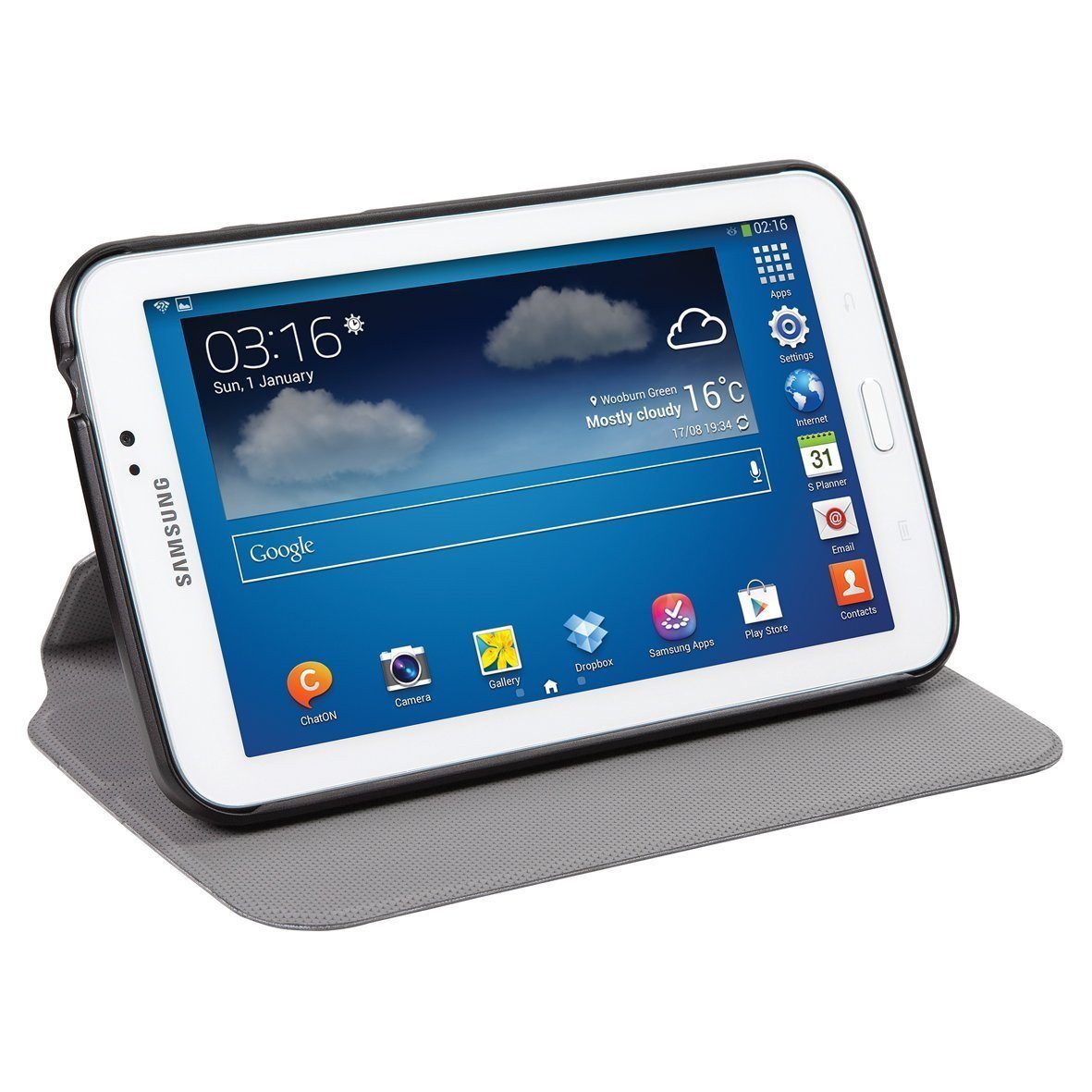 Targus Targus EVERVU PRO Tablet Schutzhülle für Galaxy Tab4 7 Zoll Schwarz Tablet (Tasche Standfunktion)