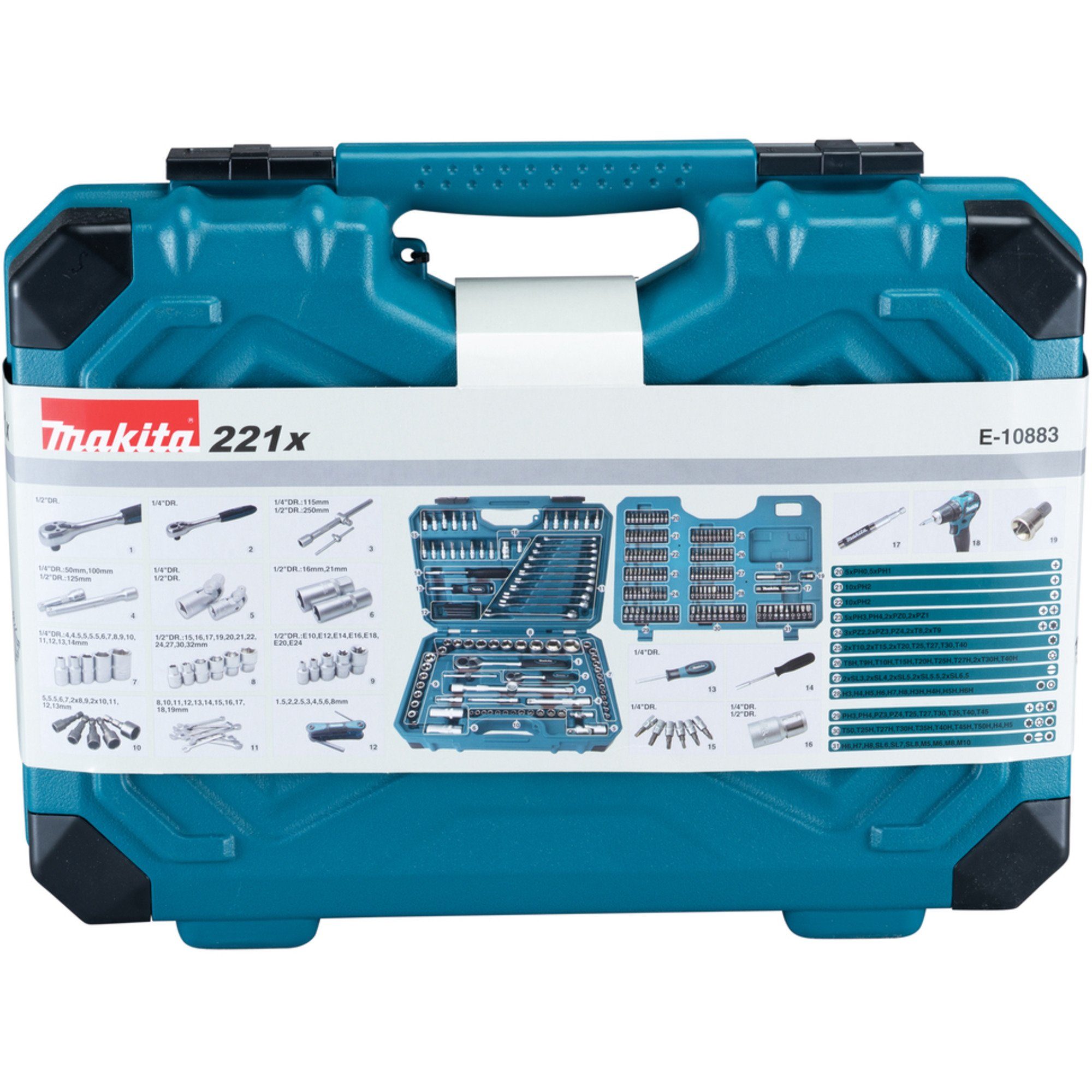 Makita Werkzeugset Makita Handwerkzeug-Set E-10883, 221-teilig, günstig online kaufen