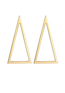 Elli Premium Paar Ohrstecker Ohrhänger Dreieck Trend 925 Silber vergoldet, Dreieck