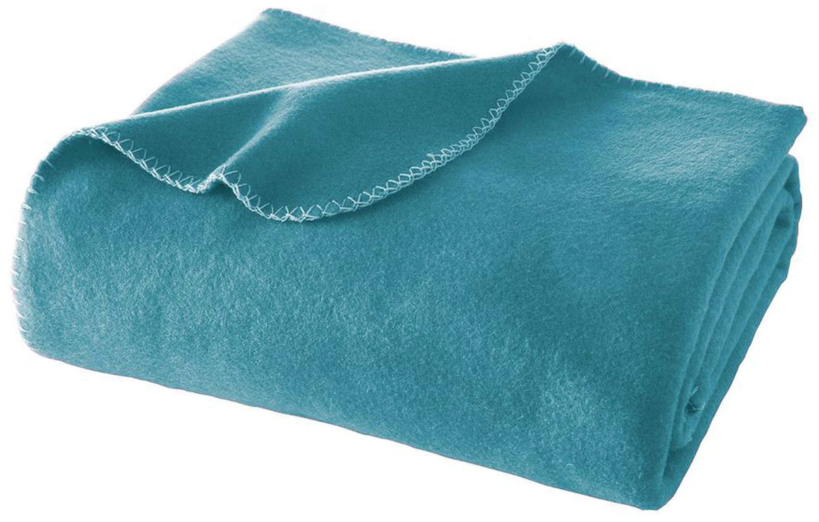 Outdoordecke Kuschelige Wohndecke Outdoor geeignet 150x200cm petrol Viskosemischung, MR.DEKO, Weiche kuschlige Wohndecke atmungsaktiv, wetterbeständig