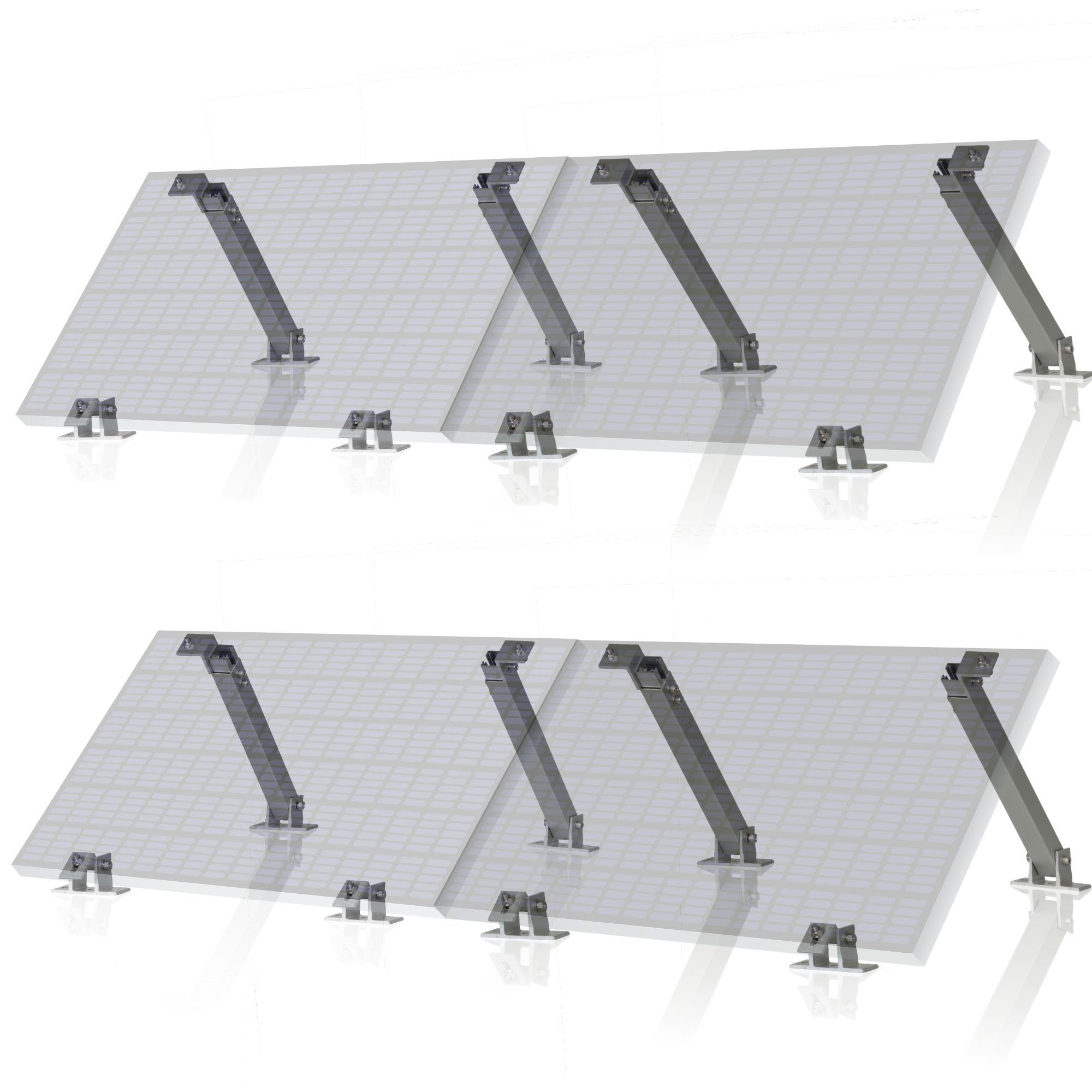 Zelsius Solarmodul-Halterung Zelsius Universal Solarmodul Halterung, verstellbarer Winkel, Aluminiu, (Zelsius Universal Solarmodul Halterung Set mit verstellbarem Winkel)