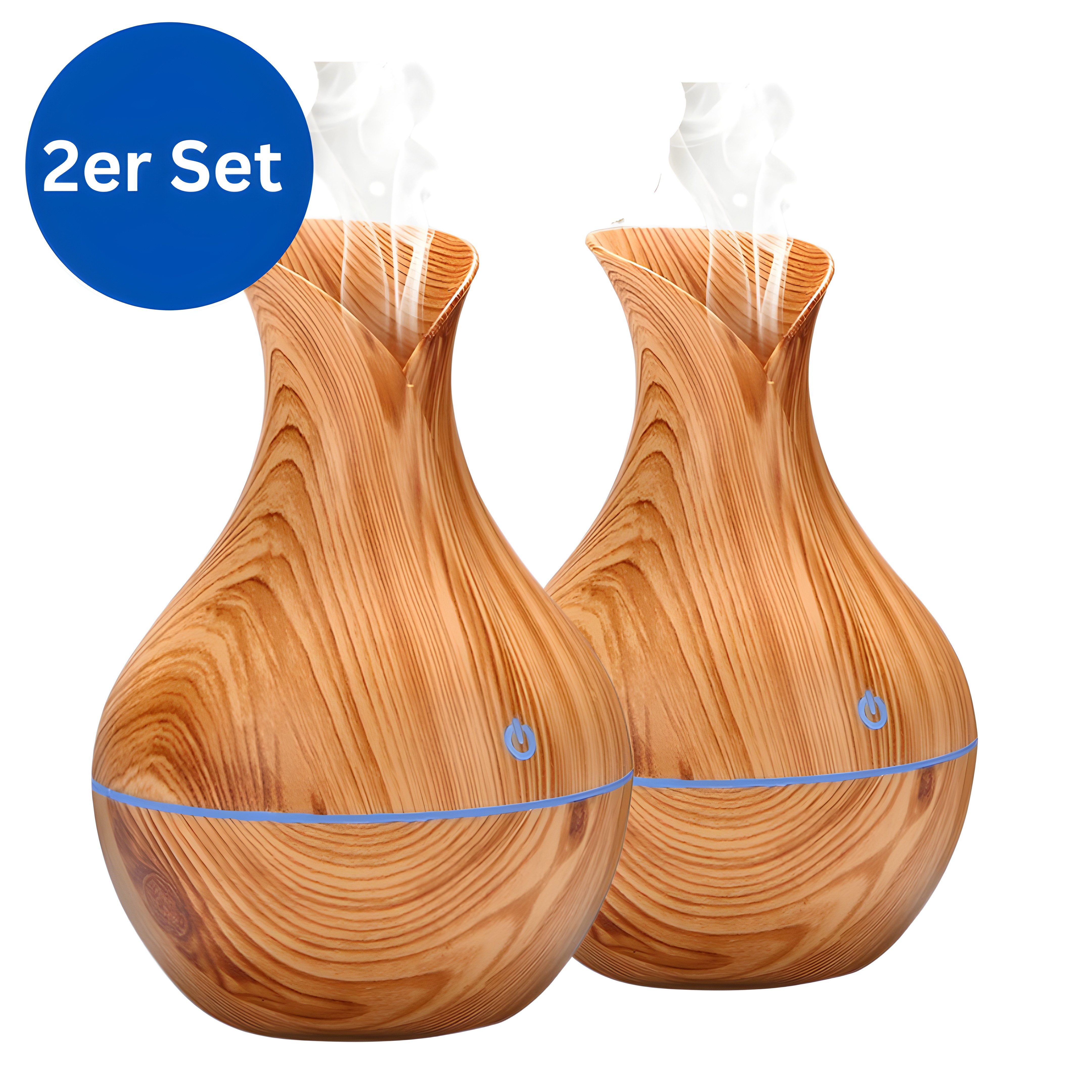 VERK GROUP Luftbefeuchter 2er Set Aroma Luftbefeuchter, 0,2 l Wassertank, RGB-Beleuchtung, Aromatherapie, Ultraschalltechnologie, USB