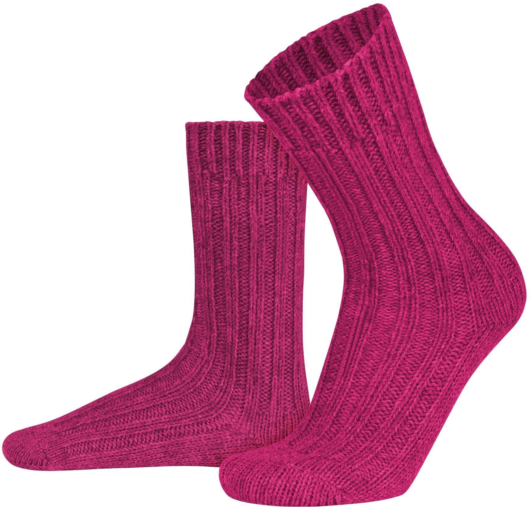 Flieder (2 2 normani und Schafwolle Qualitätssocken WollSocken aus hochwertige Paar Alpaka- Paar) Thermosocken hohem Wollanteil mit