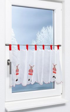 Scheibengardine Weihnachtswichtel, LYSEL®, (1 St), transparent, HxB 45x120cm