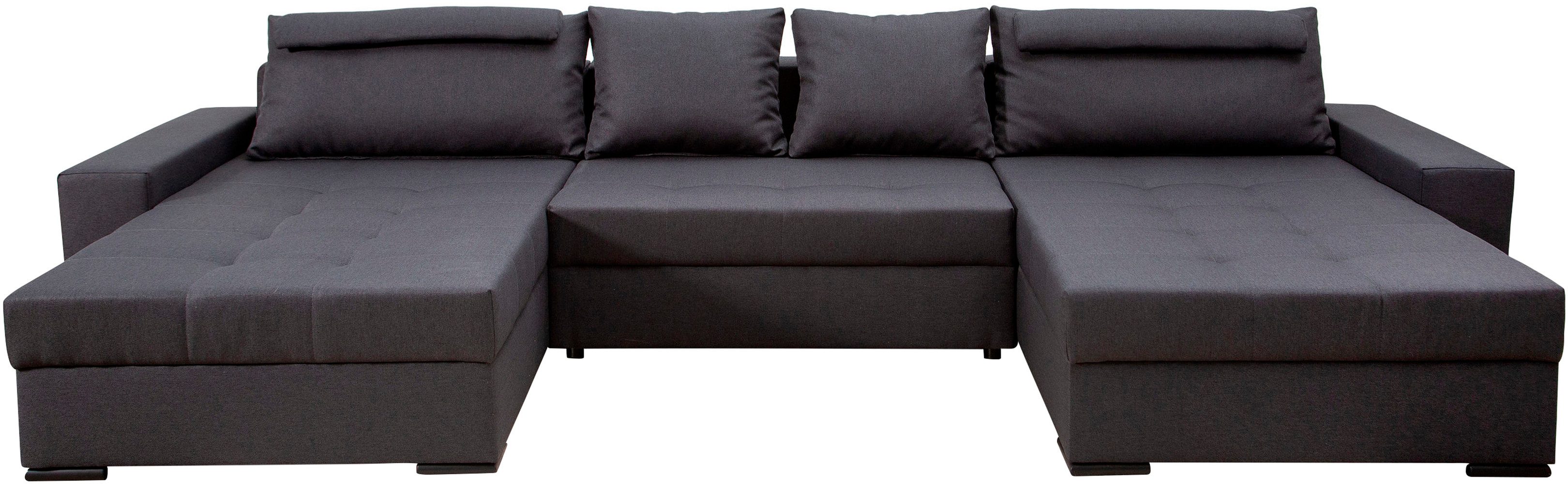 COLLECTION AB Wohnlandschaft Josy XXXL-Relax U-Form, B: 352 cm, Schlaffunktion, Bettkasten & 2 Nackenkissen, Federkern – Bild 2 von 5