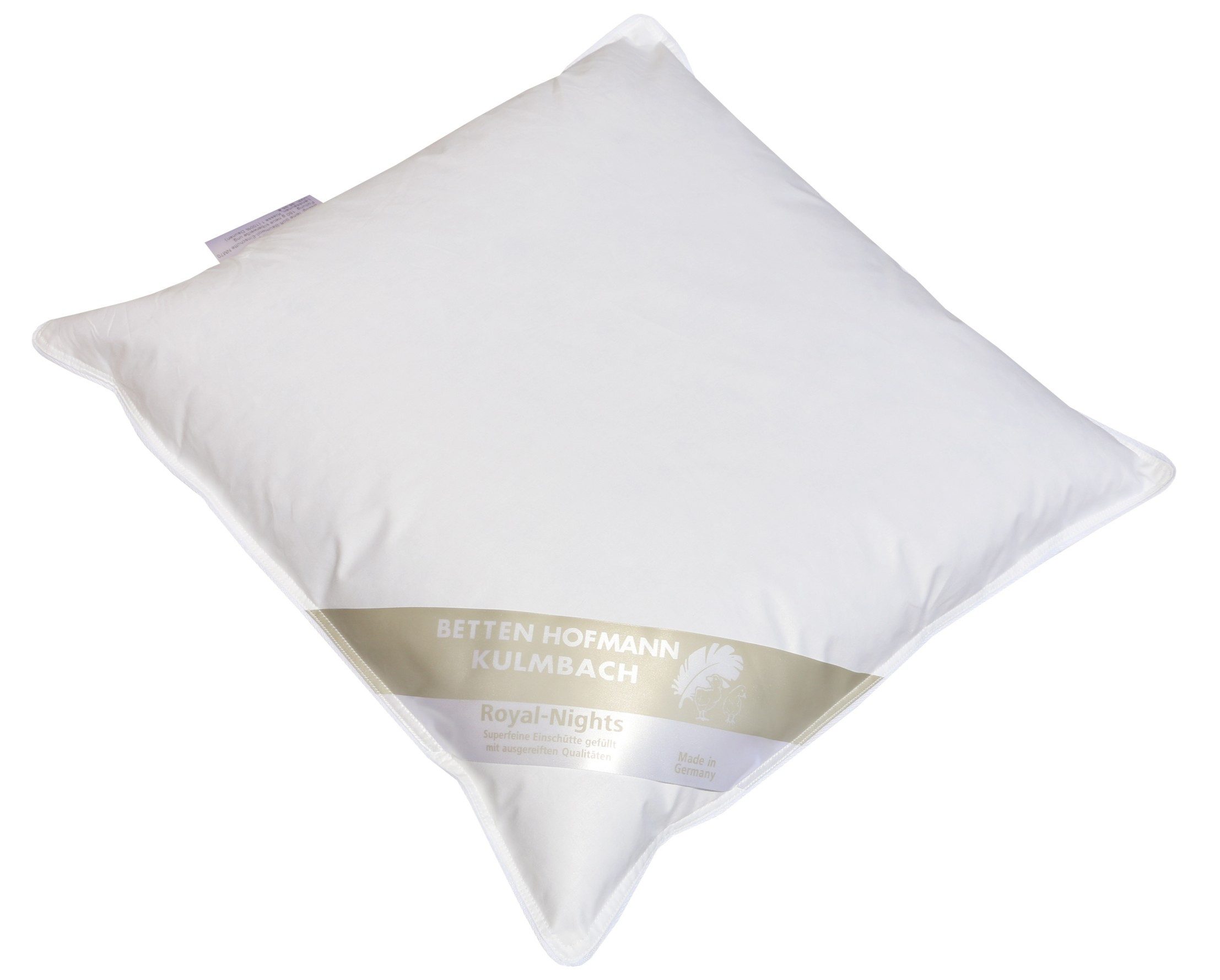 Betten Hofmann Daunenkissen Betten Hofmann Daunenkissen 45x45 cm 150 g 100% Daunen Nackenkissen, Füllung: 100% Daunen, Bezug: 100% Baumwolle, Seitenschläfer, Bauchschläfer, Rückenschläfer, weich und kuschelig, made in Germany, hypoallergen