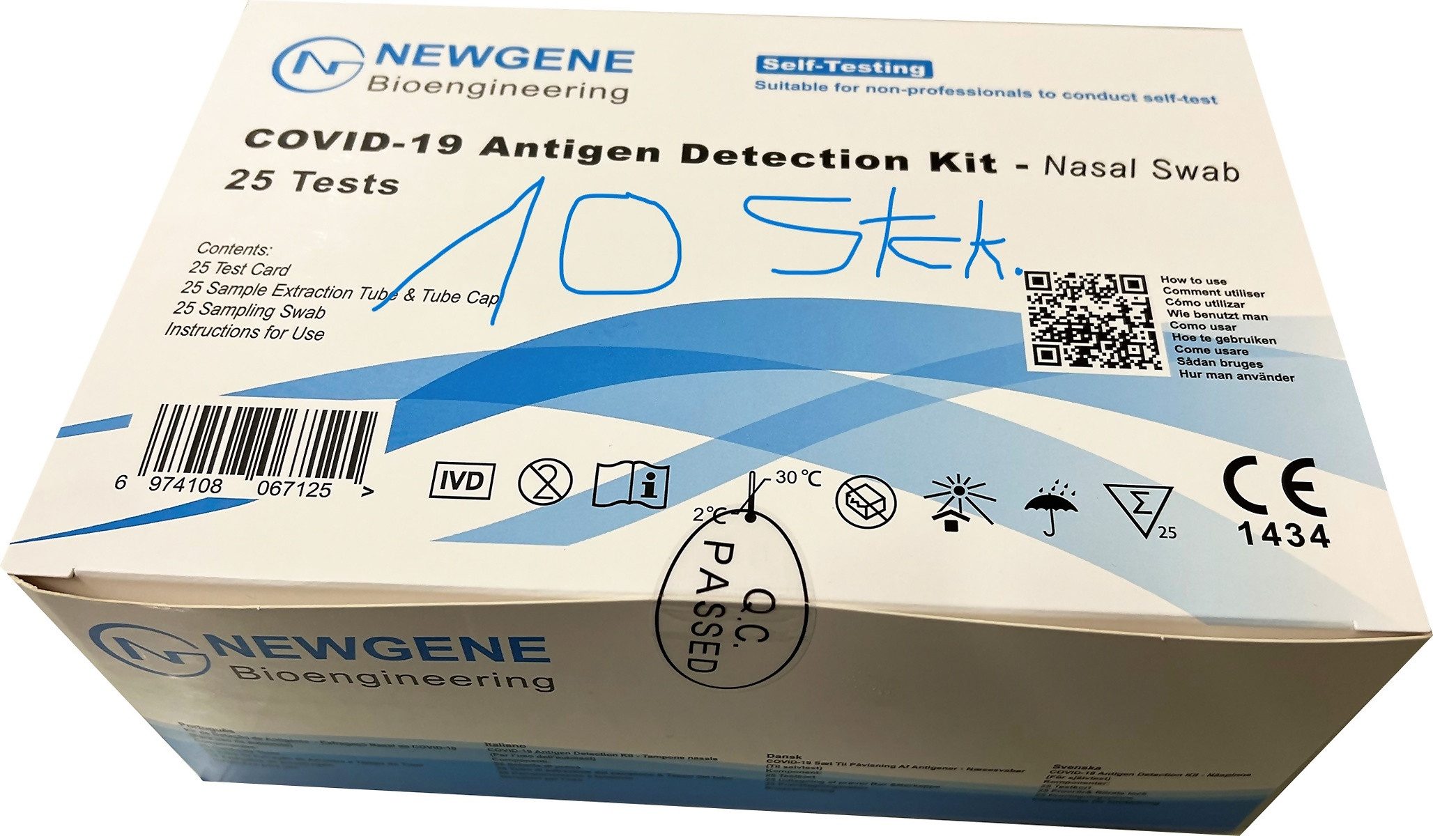 NewGene Bioengineering Co. Ltd. PSA-Schnelltest NEWGENE (5er Laien) COVID-19 Antigen Test Corona Laientest CE 1434 - S