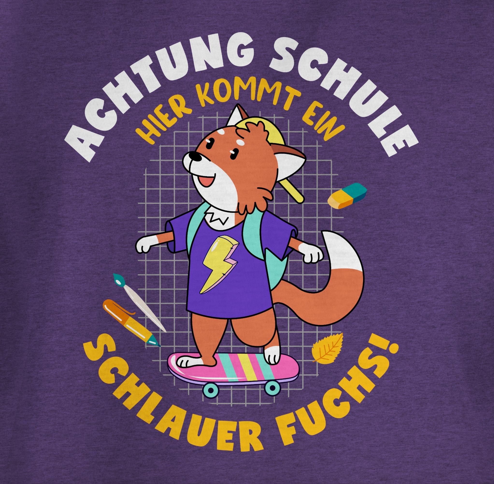 Shirtracer T-Shirt Schlauer Fuchs Einschulung Mädchen