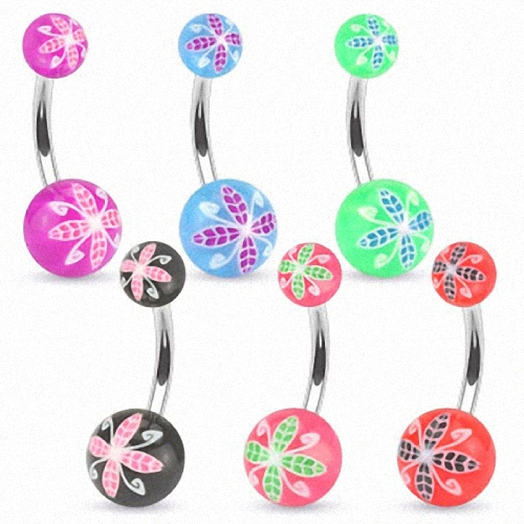 Taffstyle Bauchnabelpiercing Piercing Edelstahl UV Kugel günstig online kaufen