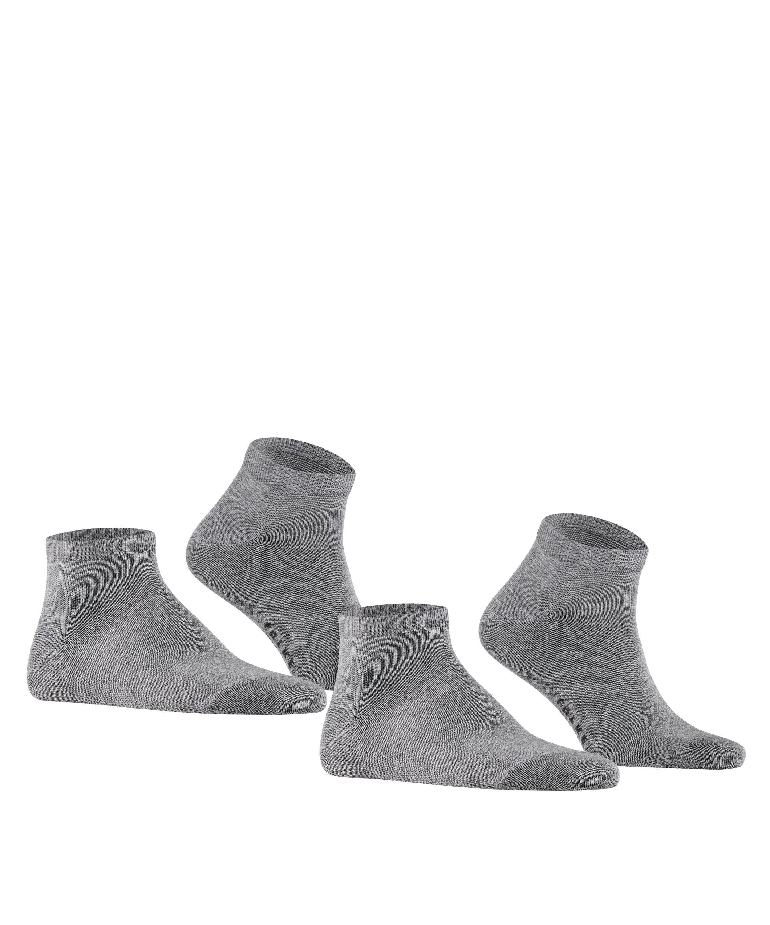 FALKE Sneakersocken Happy 2-Pack (2-Paar) greymel. (3390) Baumwollsneakern aus Paar 2 Set light