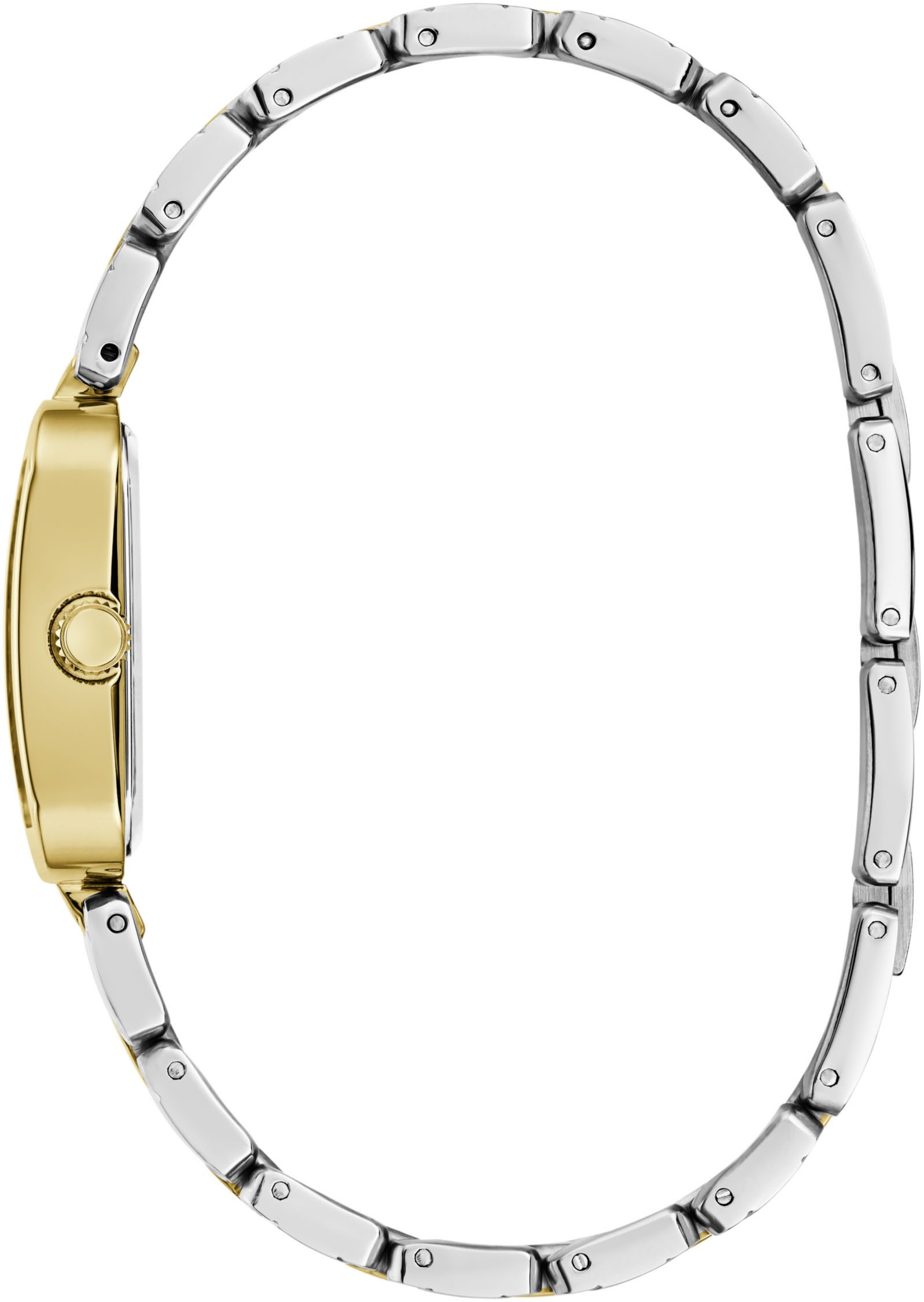 Guess Quarzuhr ISLA GW0865L6, Armbanduhr, Damenuhr, Edelstahlarmband, analog, Kristallsteine