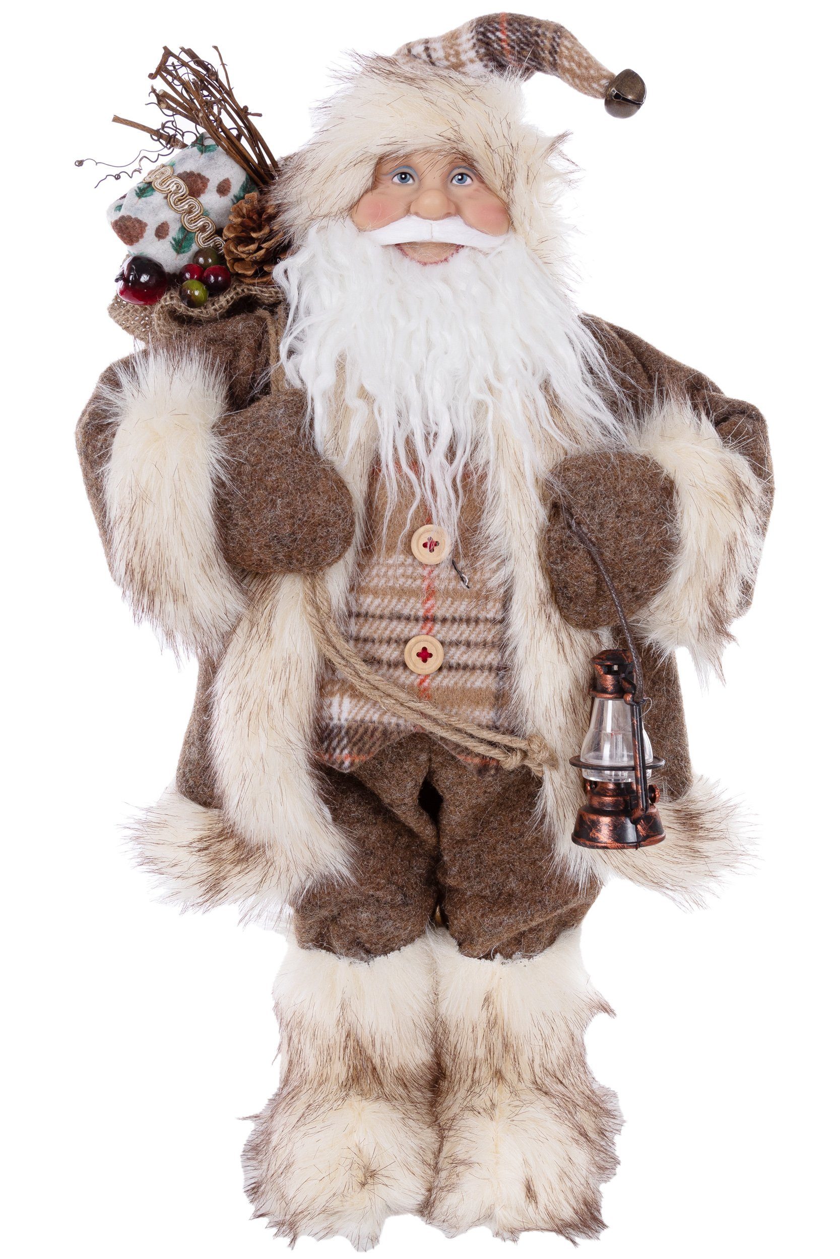 Wohnando Dekofigur Weihnachtsmann in brauner Kleidung, günstig online kaufen