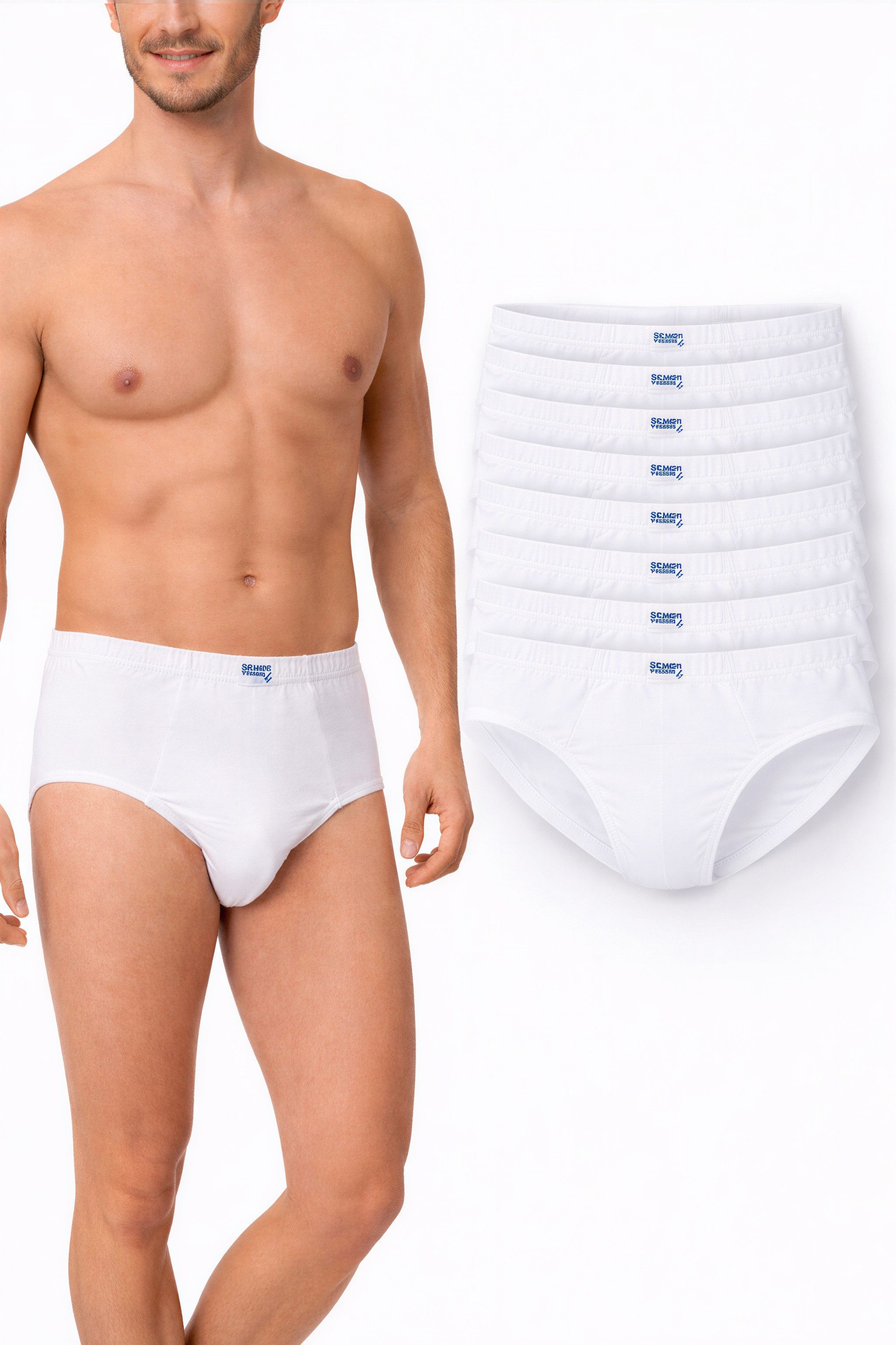 Slip Herren Baumwolle Elasthan Unterhosen Basic 6er 10er Pack XS-3XL
