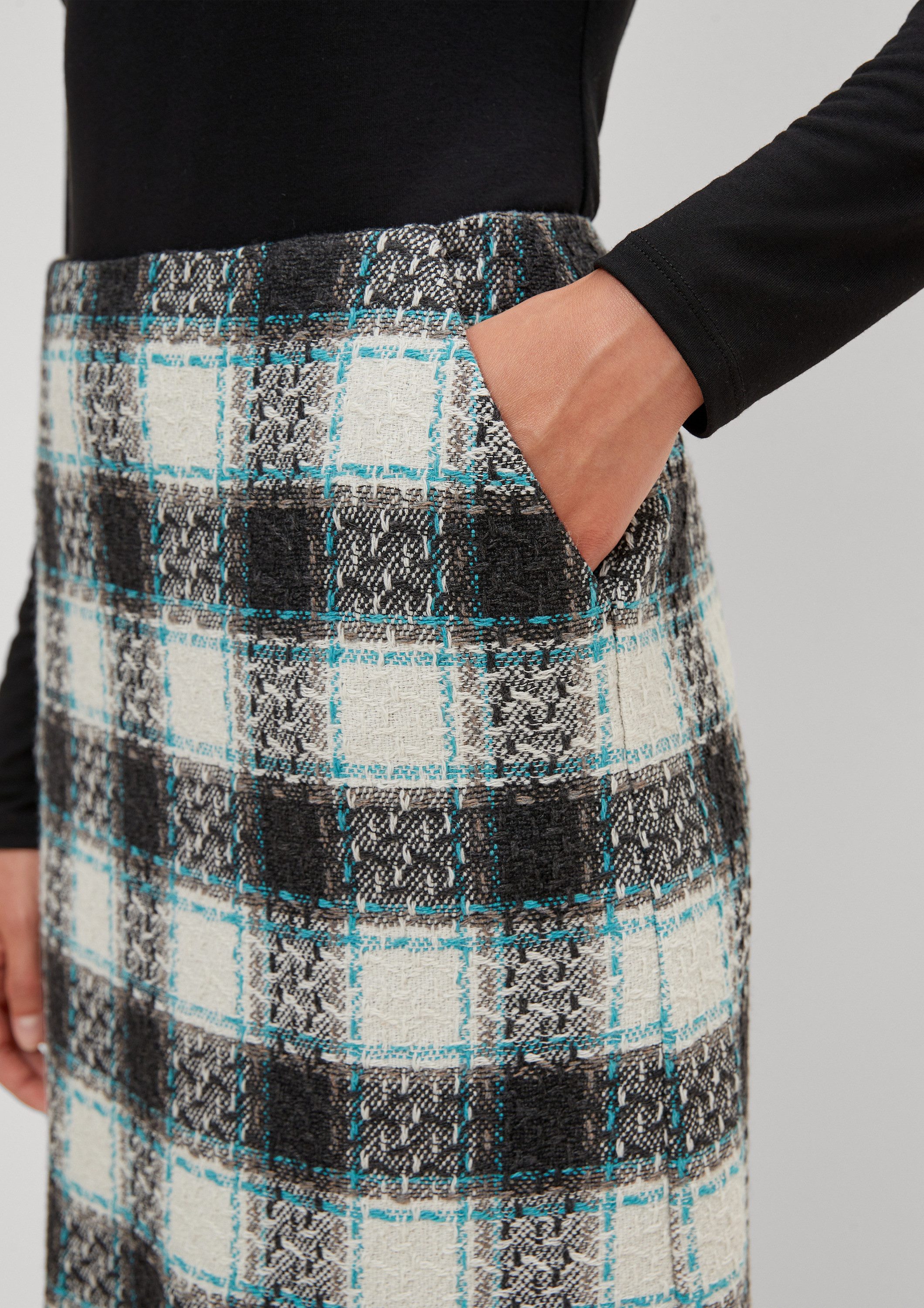 comma Minirock Rock Minirock aus Wollmix