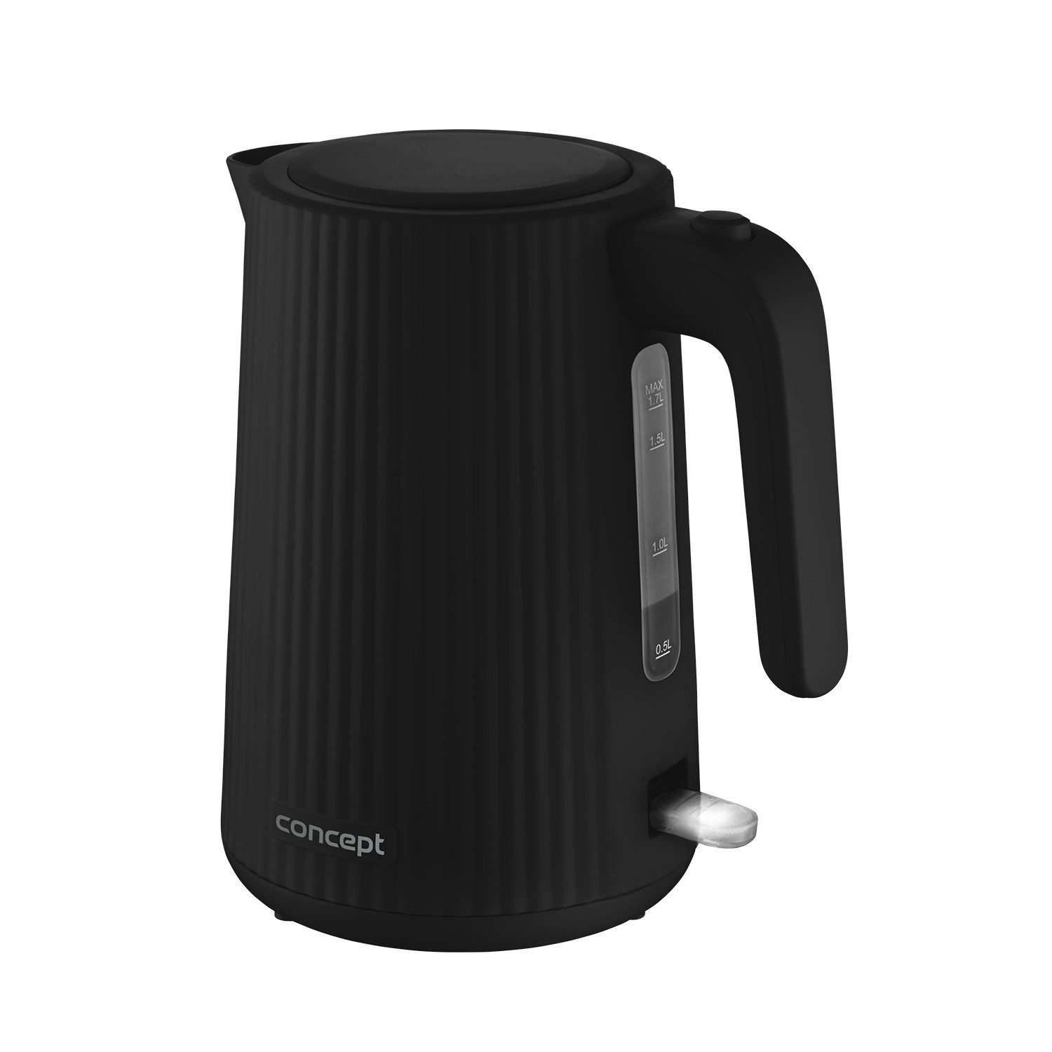 Concept Wasserkocher 1.7l 2200W, 1.7 l, 2200 W, Geriffeltes Design, dreifaches Sicherheitssystem, Sedimentfilter