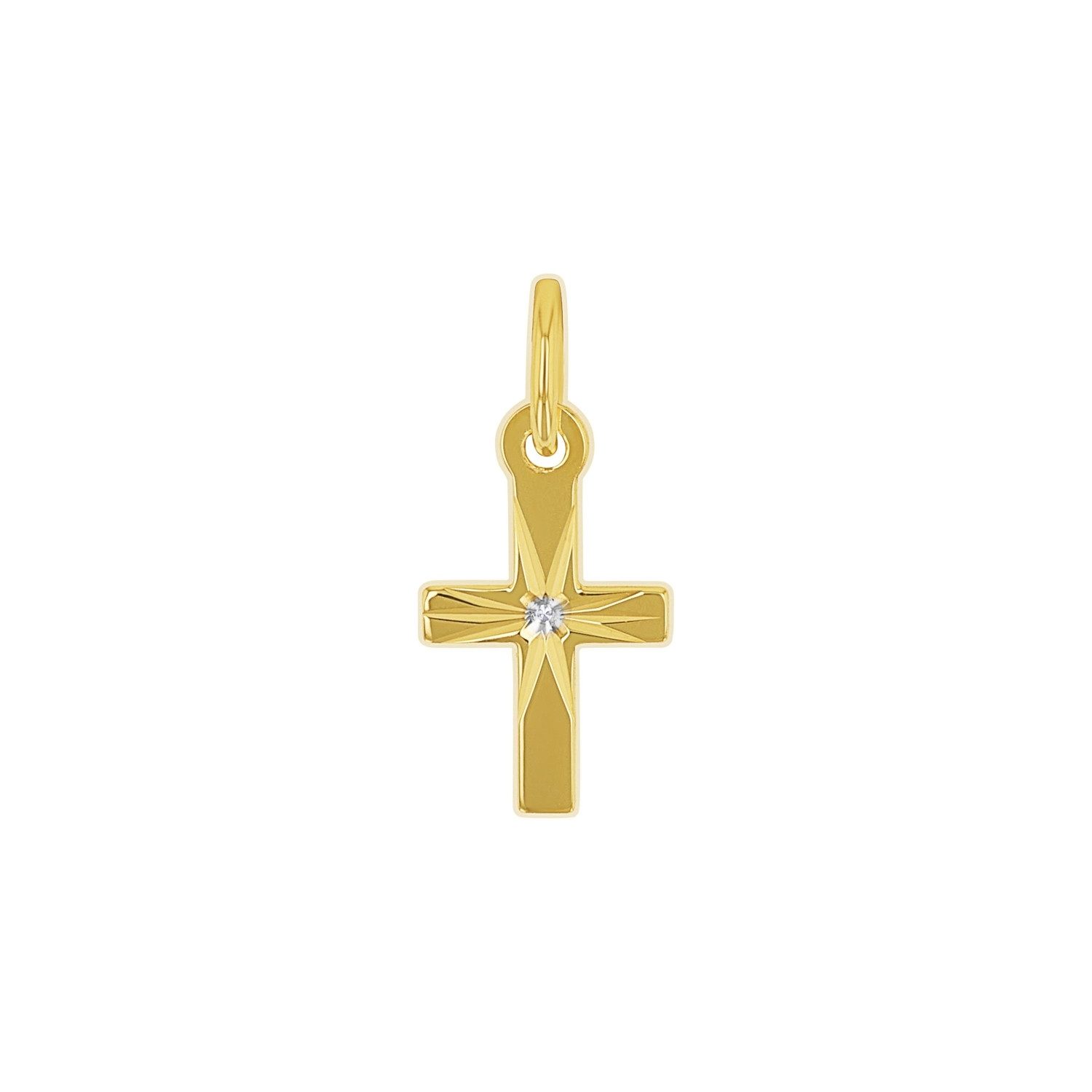 Amor Kettenanhänger Amor Motivanhänger für Damen, Gold 585, Kreuz (Motivanhänger, 1-tlg)