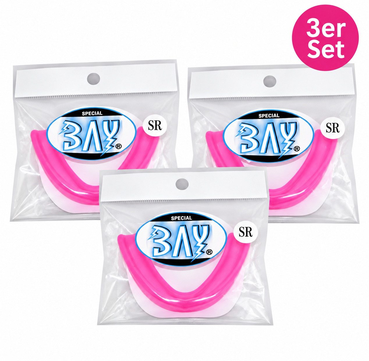 BAY-Sports Zahnschutz 3x Zahnschutz Set Kinder Zahnschützer Mundschutz Sport Kampfsport (3er Set, Zahnschutz), Für Kinder bis ca. 12 Jahre, Sparset in vielen Farben