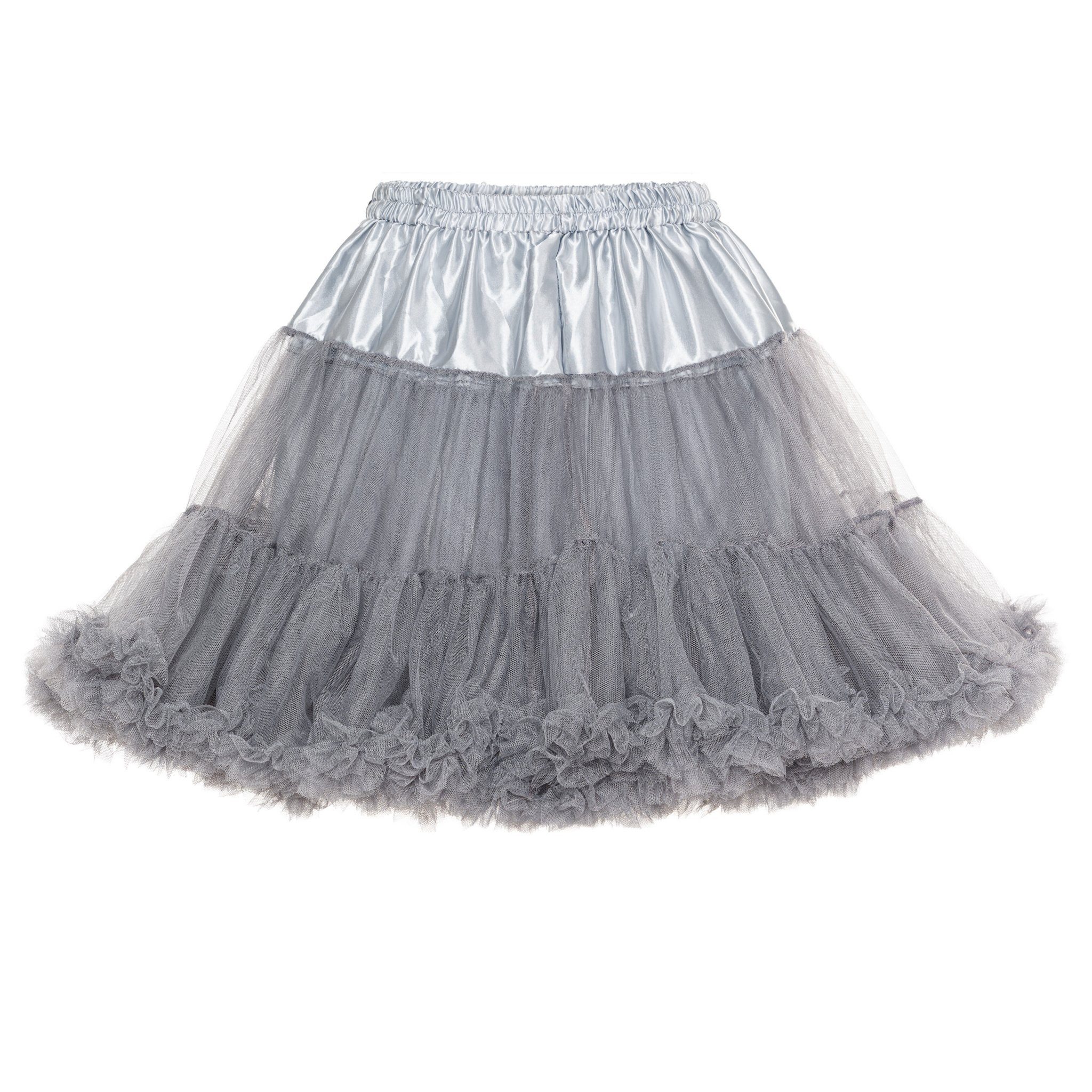 Metamorph Kostüm Rüschen Tutu grau, Hochwertiger Petticoat mit Schleife und günstig online kaufen