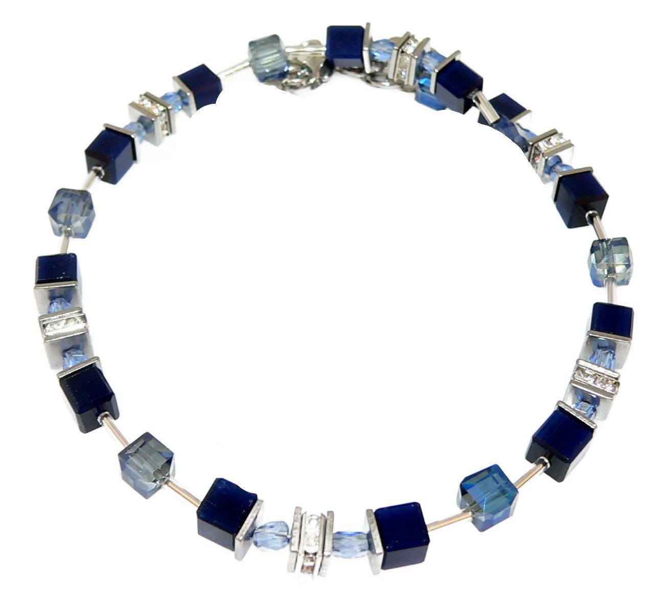 traumschmuck Perlenarmband 542g-a Armband Polariswürfel Kristallglas Strass dunkelrot (Muttertag), handgefertigt, Made in Germany
