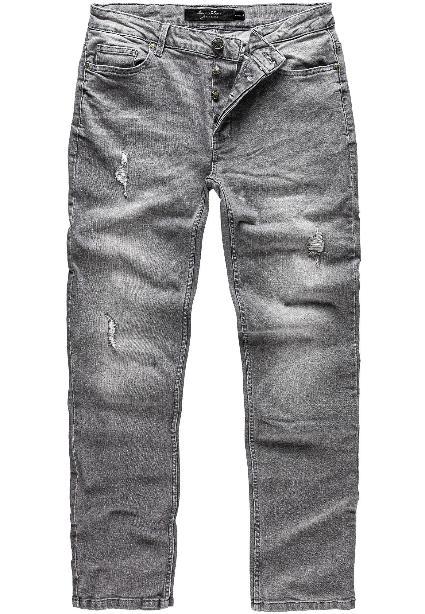 Amaci&Sons Straight-Jeans MEDFORD Destroyed Jeans Herren günstig online kaufen