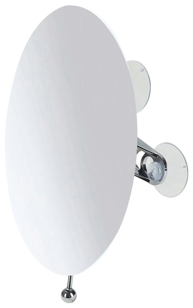 Möve Mirrors Ovaler Spiegel Mit 5-facher Vergrößerung – 15x20 Cm, Edelstahl, Mit Saugnäpfen, Silber